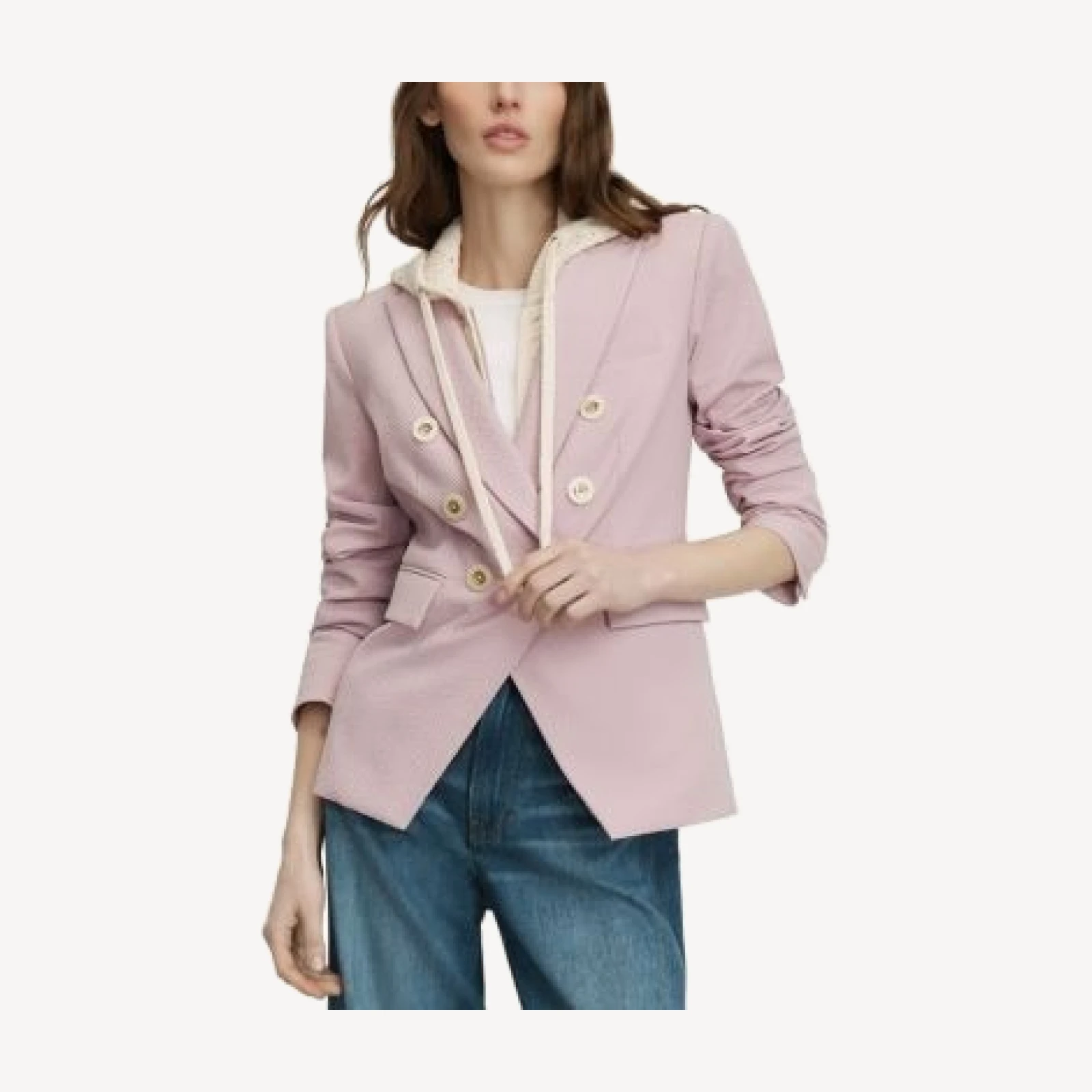 Veronica Beard Wickham Knit Hoodie Dickey