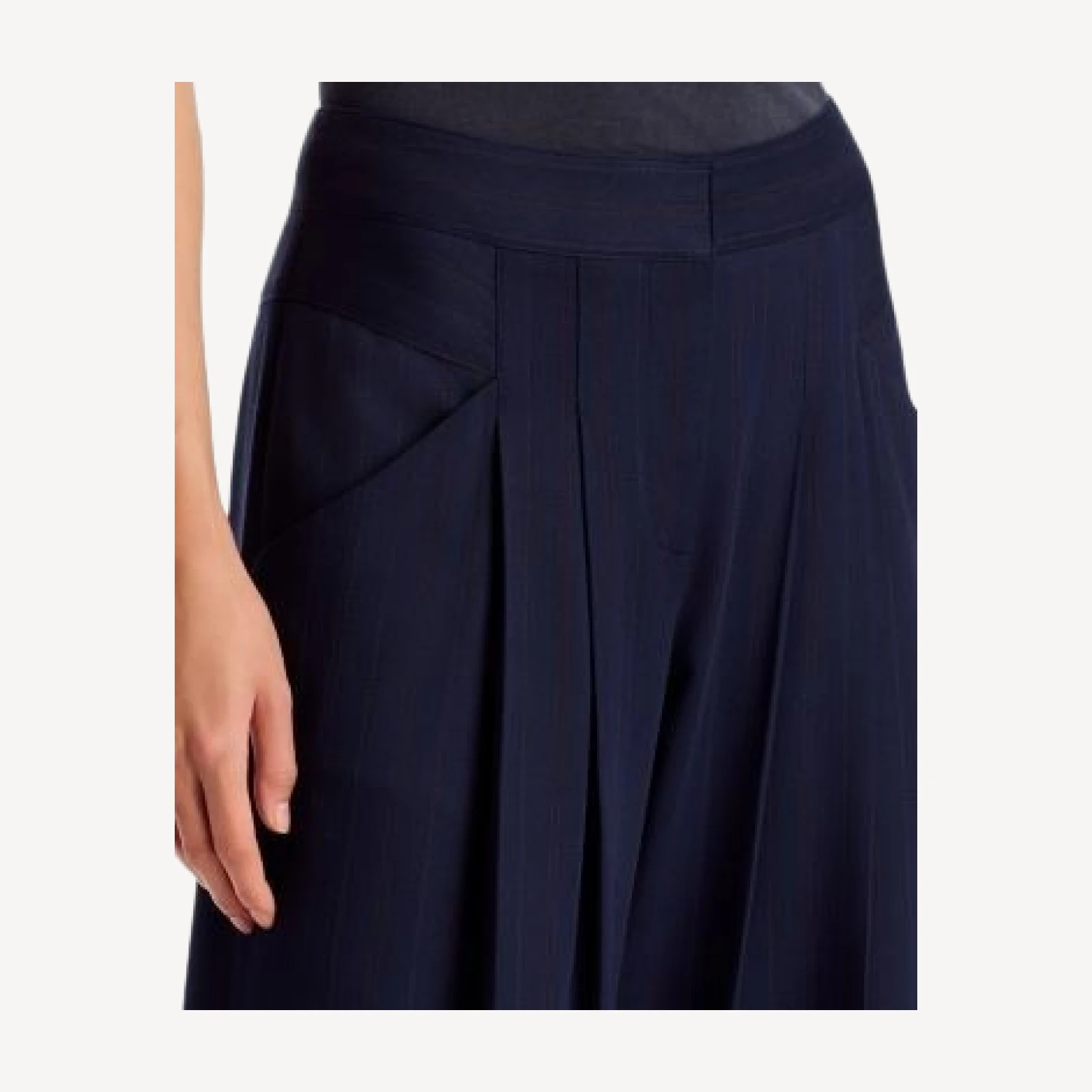 Veronica Beard Tyrell Pleated Wide Leg Pants
