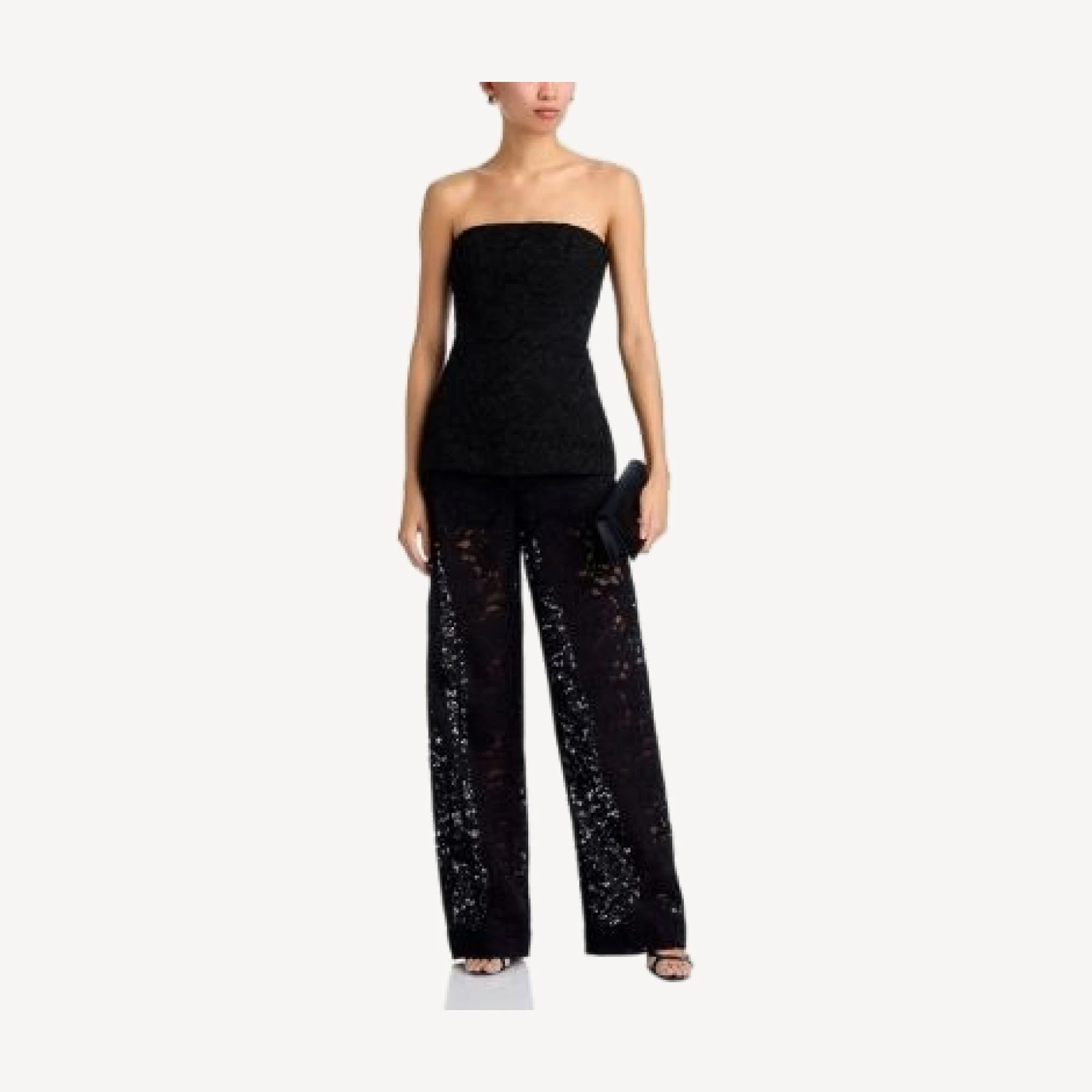 Veronica Beard Trevor Cotton Blend Lace Wide Leg Pants
