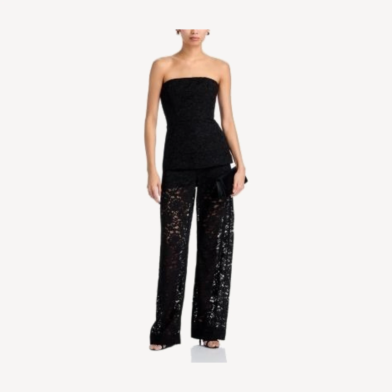 Veronica Beard Trevor Cotton Blend Lace Wide Leg Pants