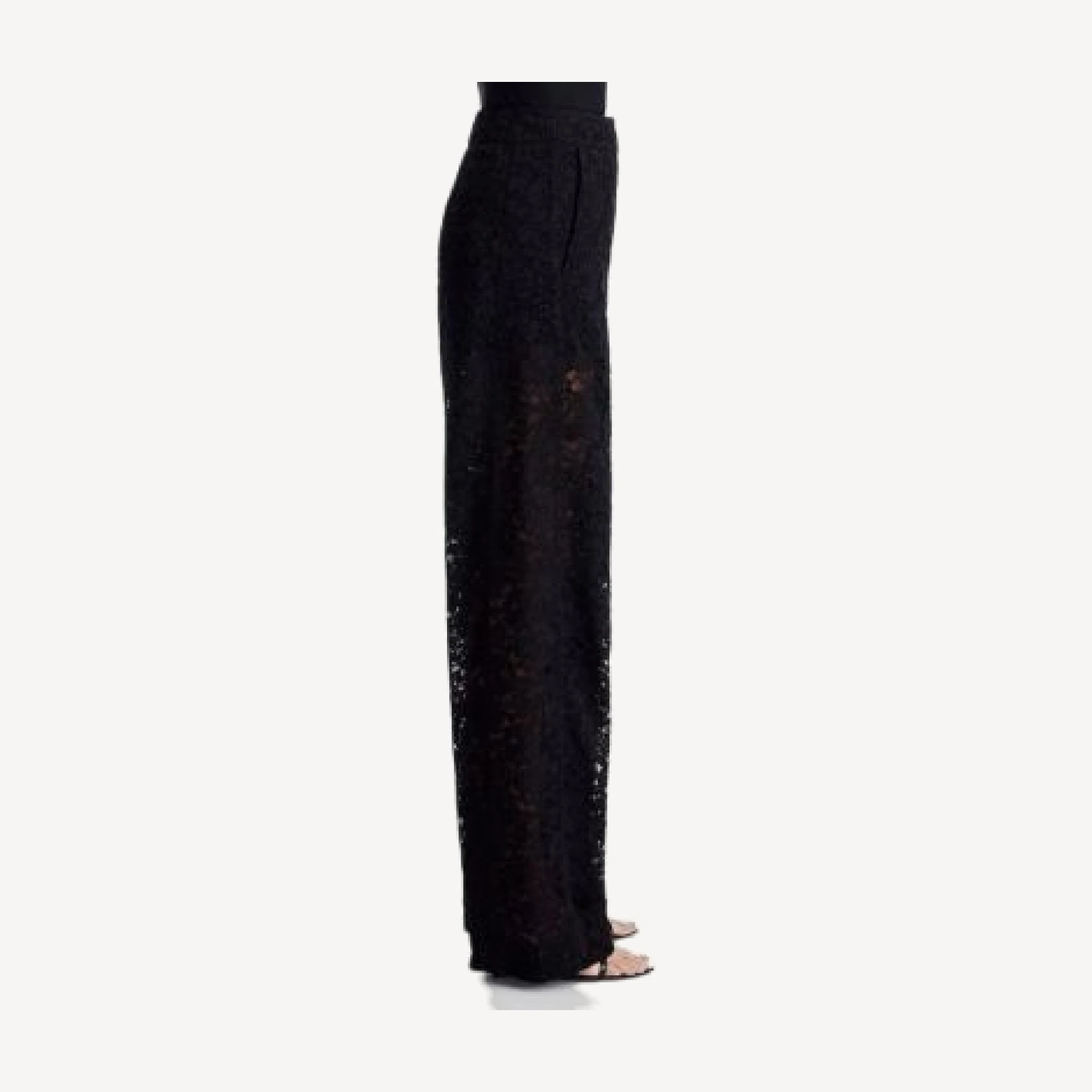 Veronica Beard Trevor Cotton Blend Lace Wide Leg Pants