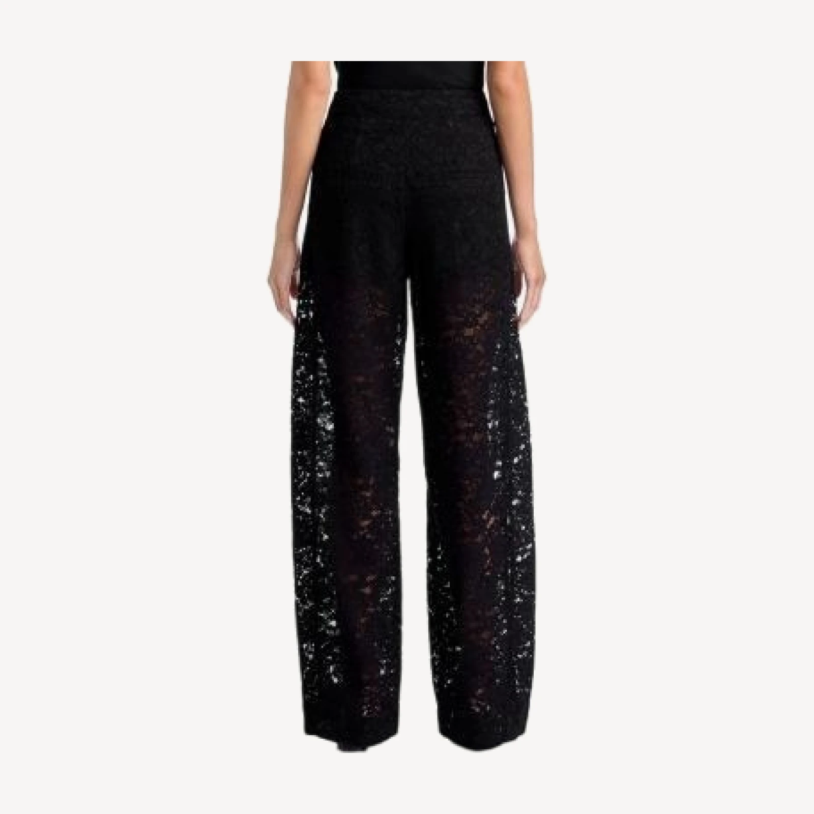 Veronica Beard Trevor Cotton Blend Lace Wide Leg Pants