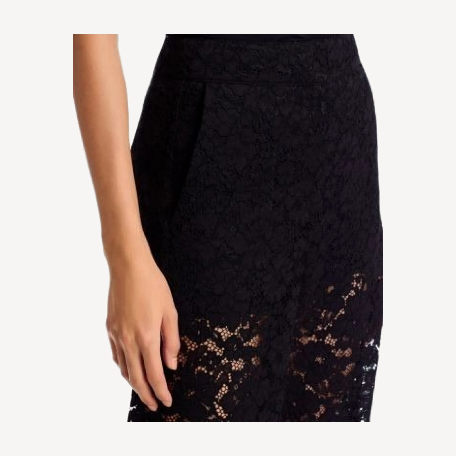 Veronica Beard Trevor Cotton Blend Lace Wide Leg Pants