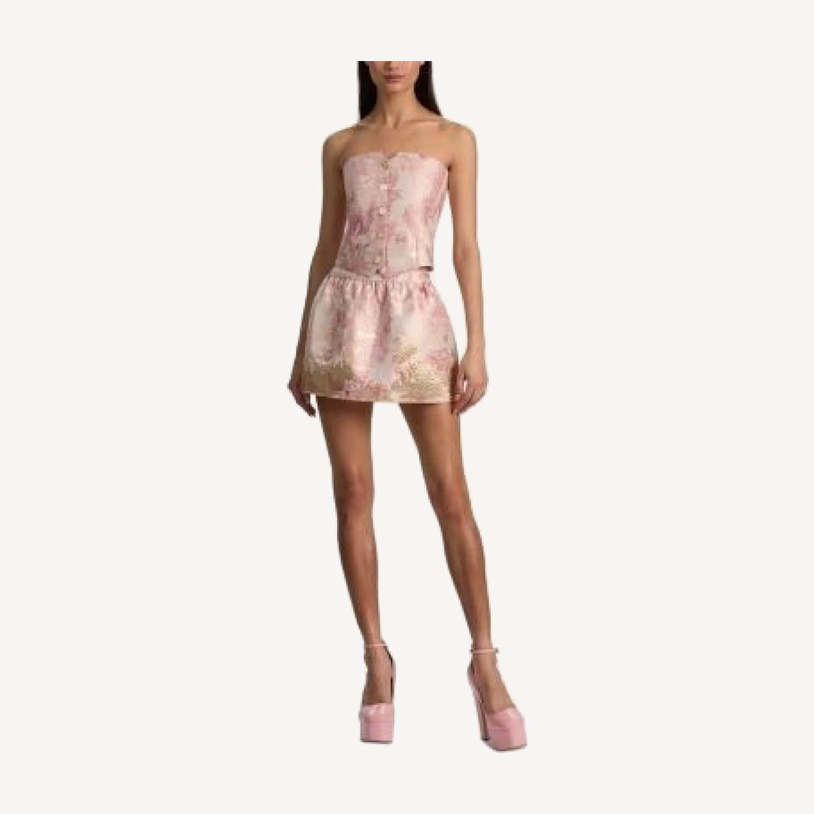 Alice and Olivia Ella Drop Waist Mini Skirt