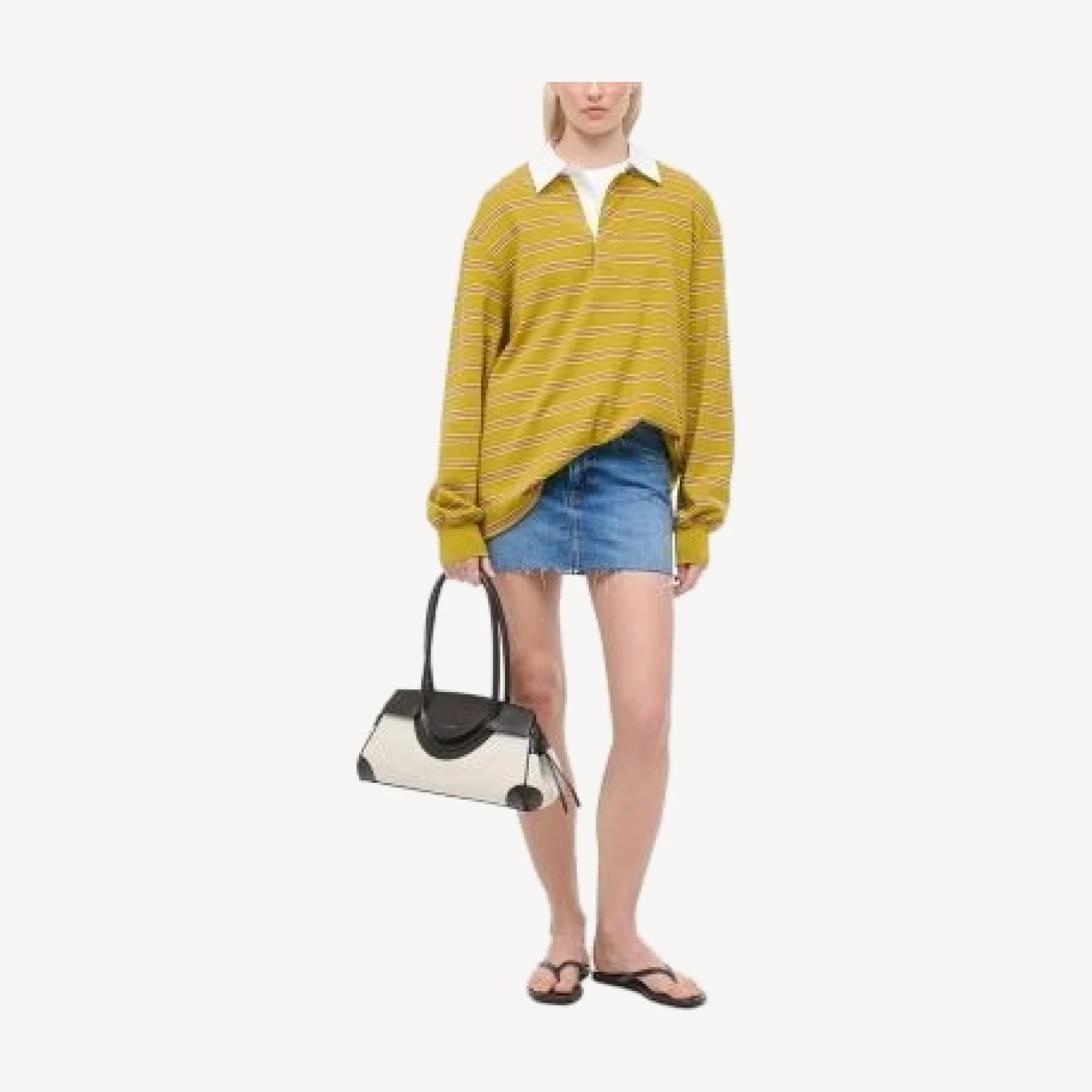 Staud Maude Canvas & Leather Shoulder Bag