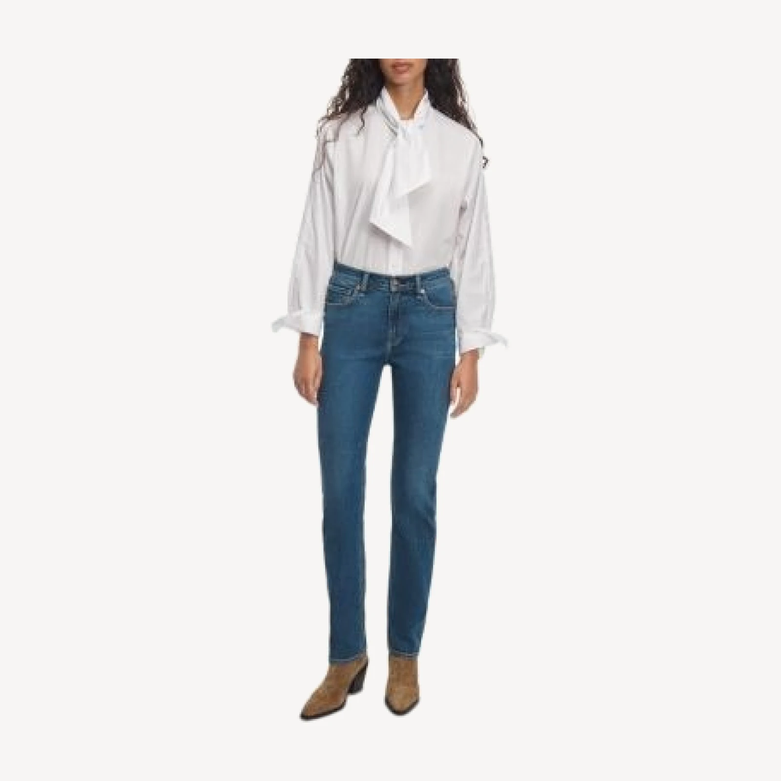 rag & bone Sutton Mid Rise Straight Cotton Stretch Jeans
