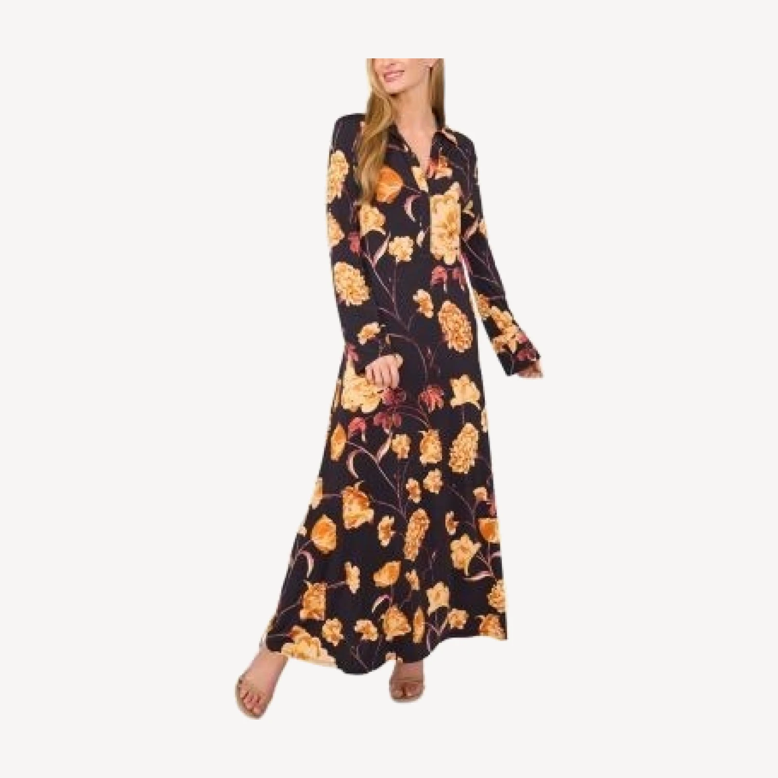 Ted Baker Taria Polo Long Sleeve Maxi Dress