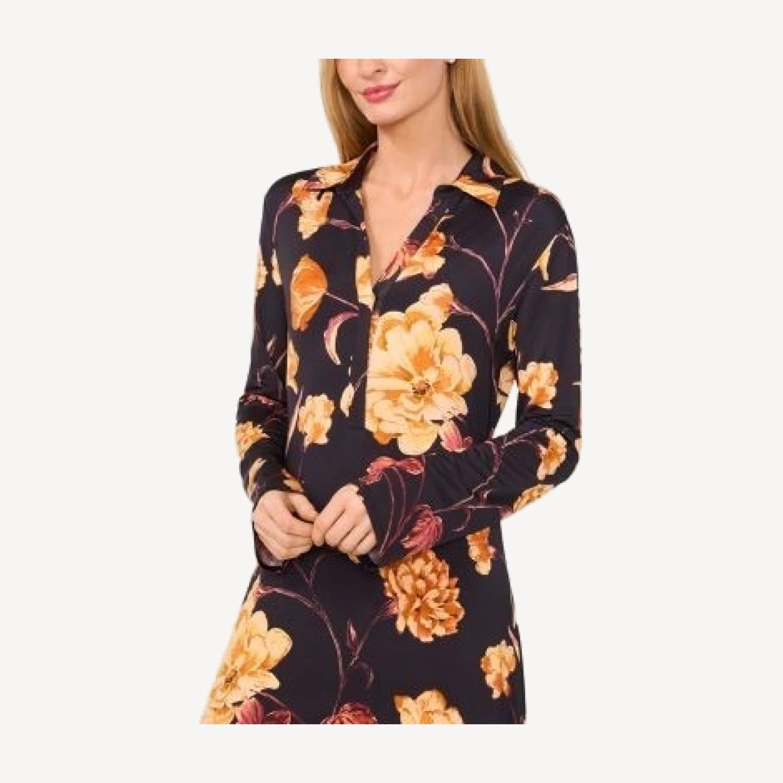 Ted Baker Taria Polo Long Sleeve Maxi Dress