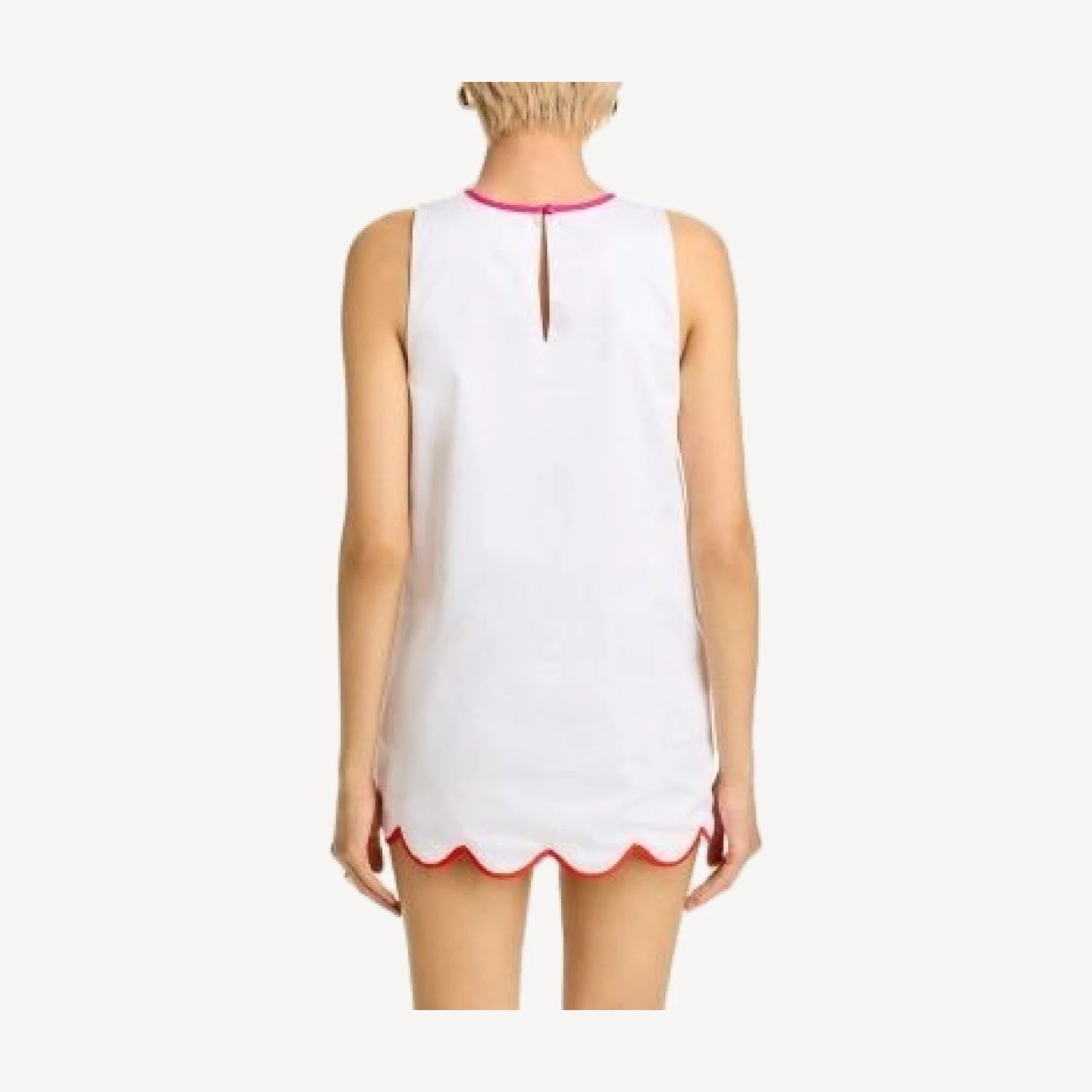 French Connection Alexis Poplin Scallop Hem Dress