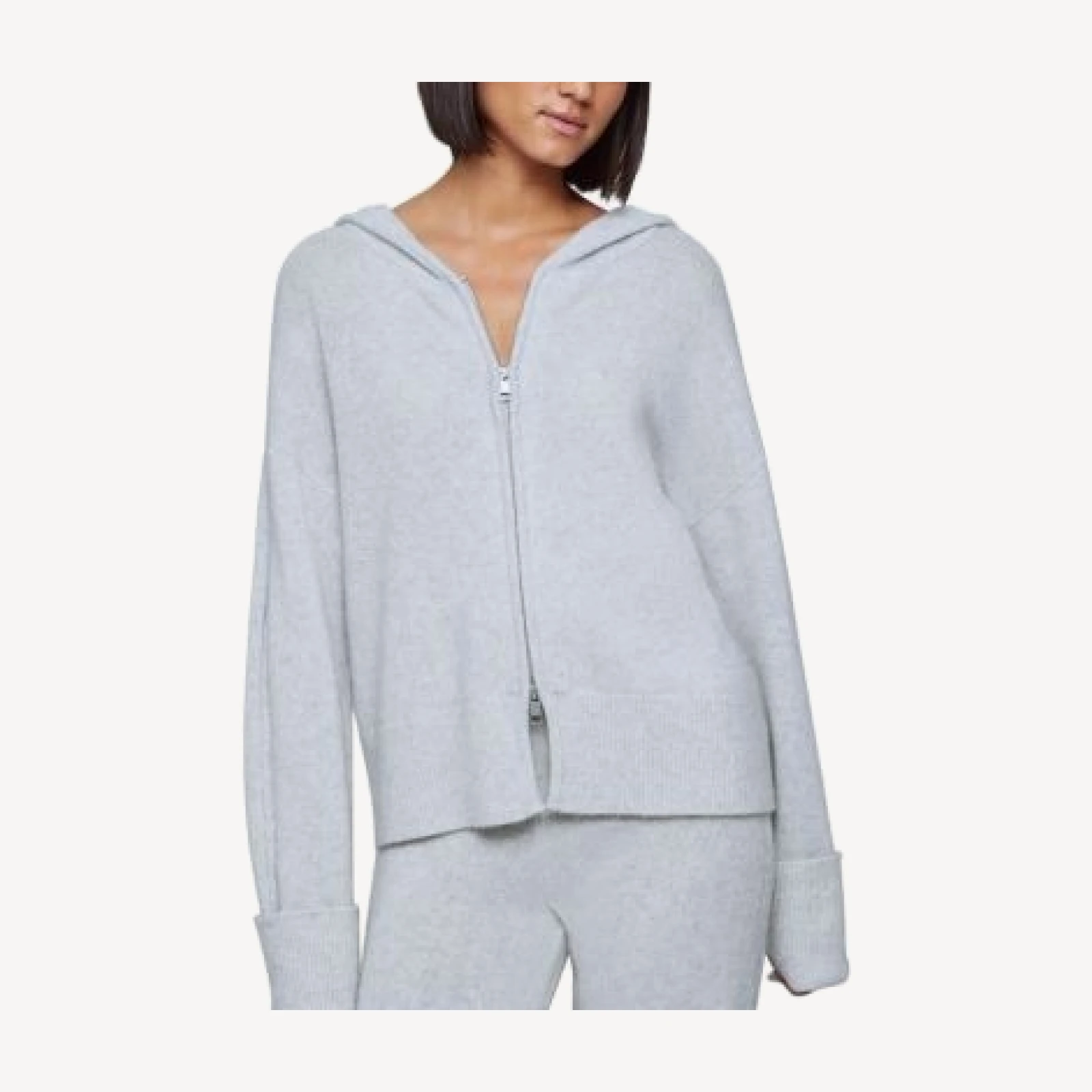 Splendid Tori Cashmere Hooded Full Zip Sweater