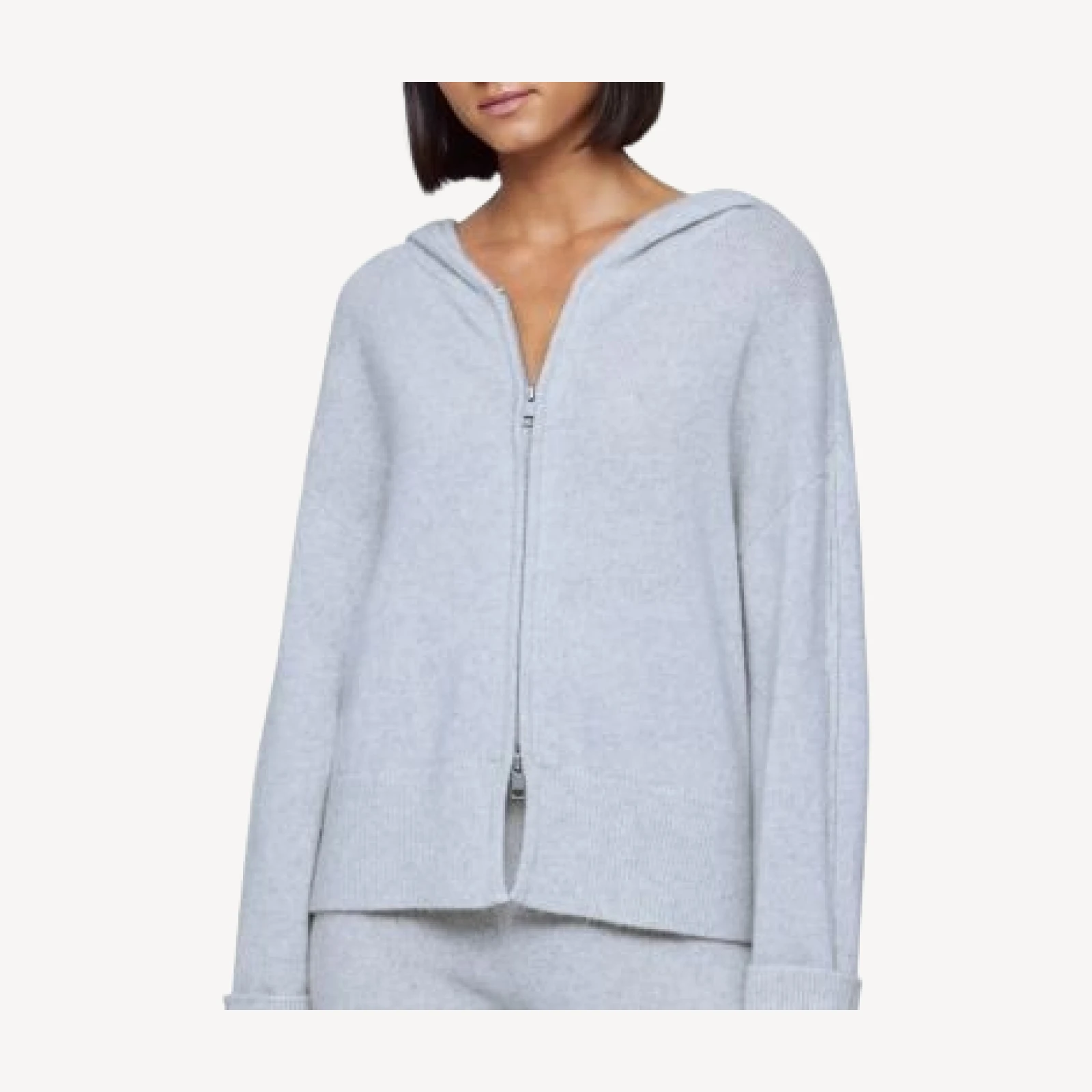 Splendid Tori Cashmere Hooded Full Zip Sweater