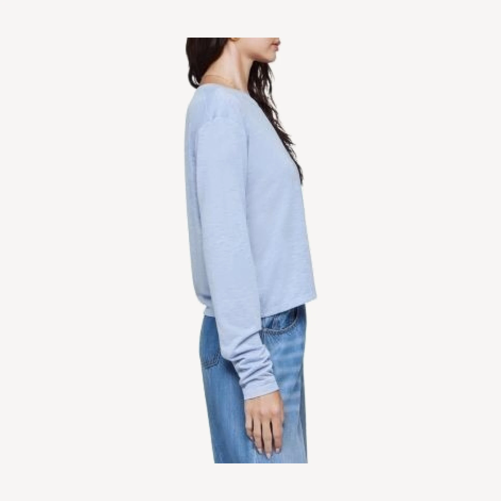Splendid Louisa Metallic Long Sleeve Tee