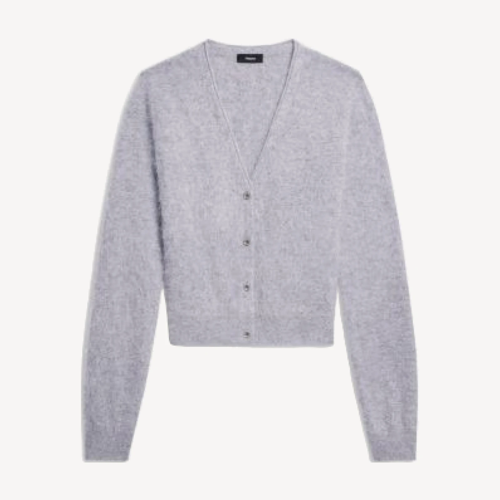 Theory Merino Wool & Cashmere Cropped V Neck Cardigan
