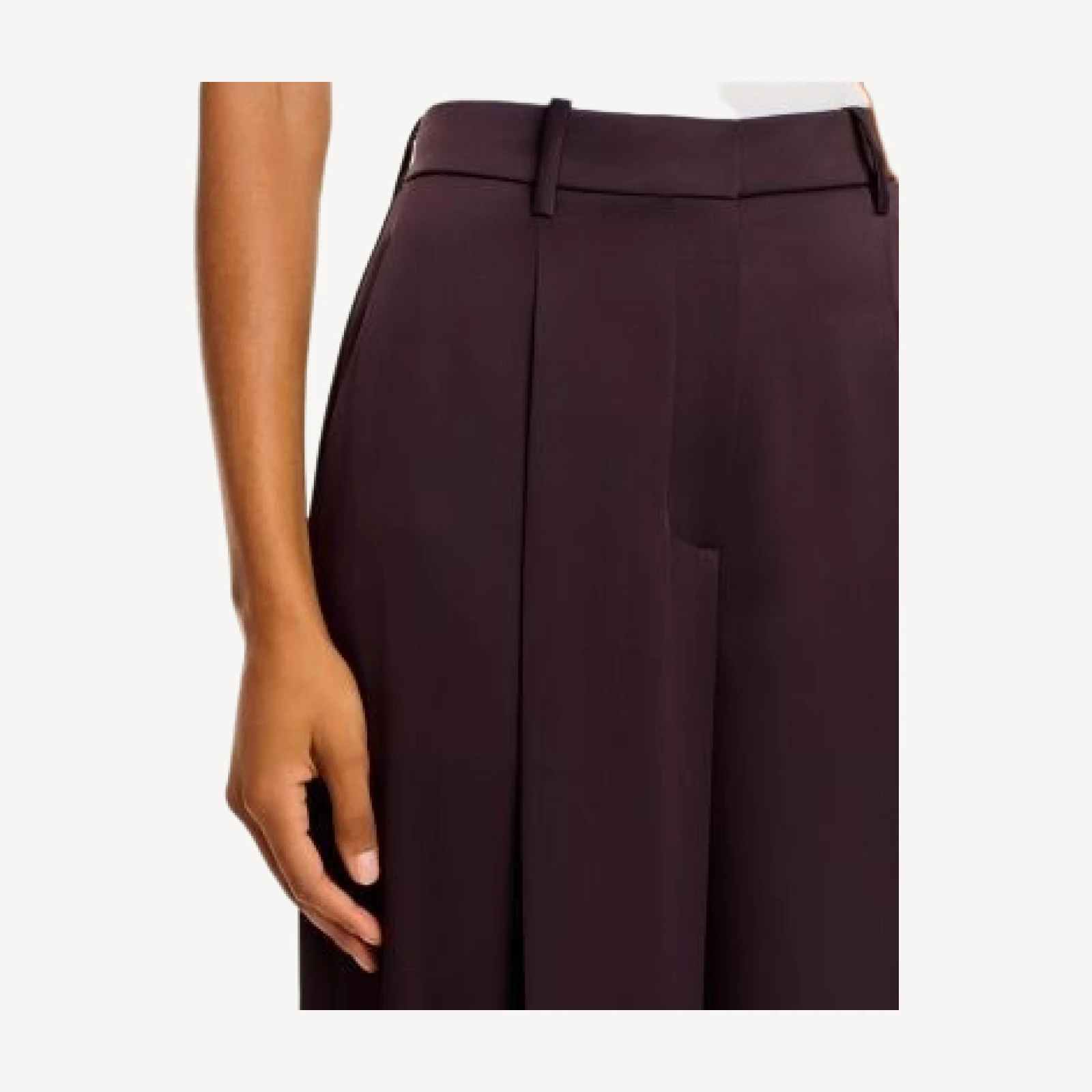Theory Wide Leg Pleated Satin Trousers