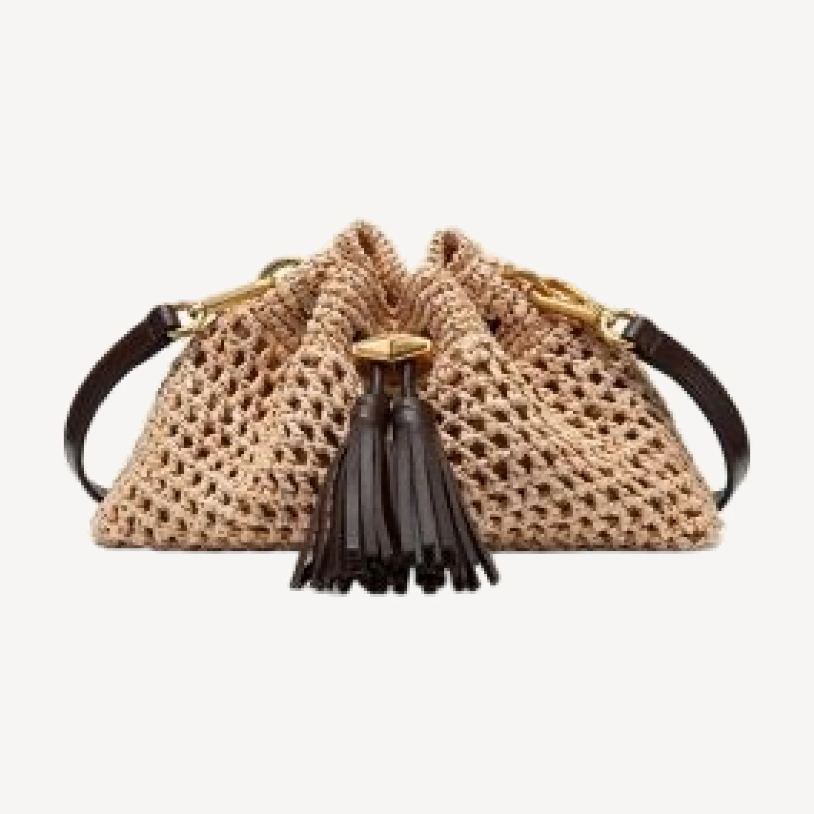 Jimmy Choo Cinch Small Raffia Shoulder Bag