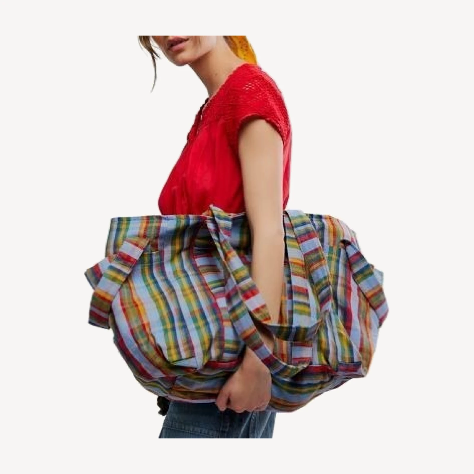 Free People Oksana Large Printed Cotton Tote Bag