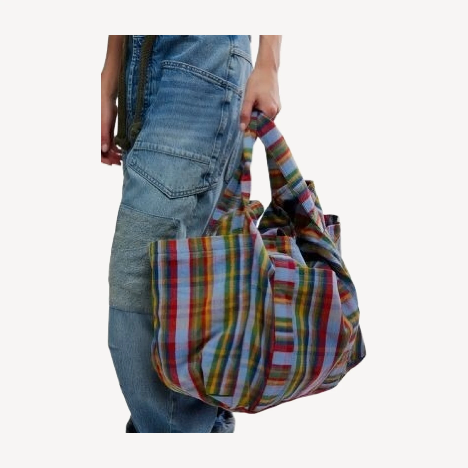 Free People Oksana Large Printed Cotton Tote Bag