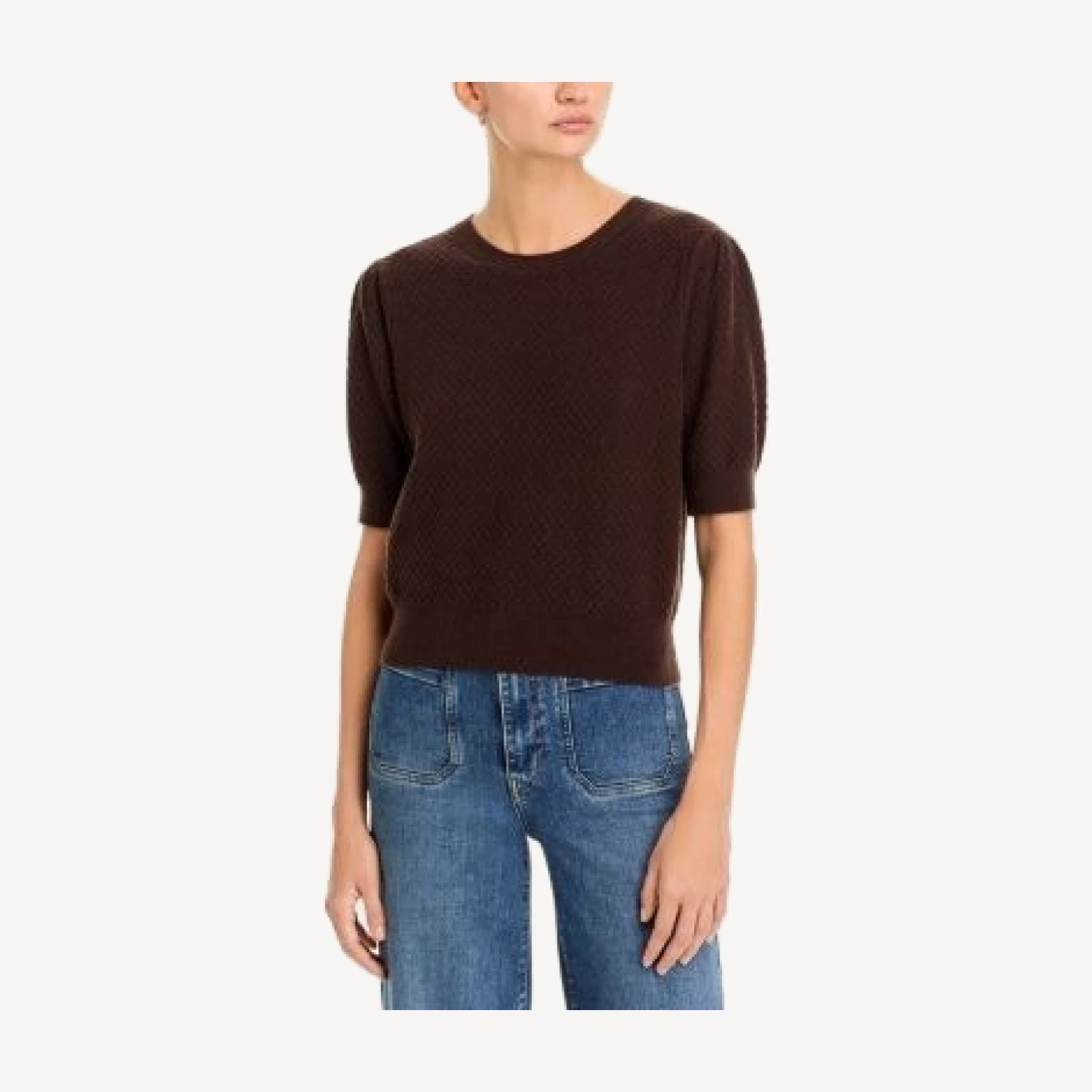 Frame The Cashmere Gathered Puff Sleeve Sweater
