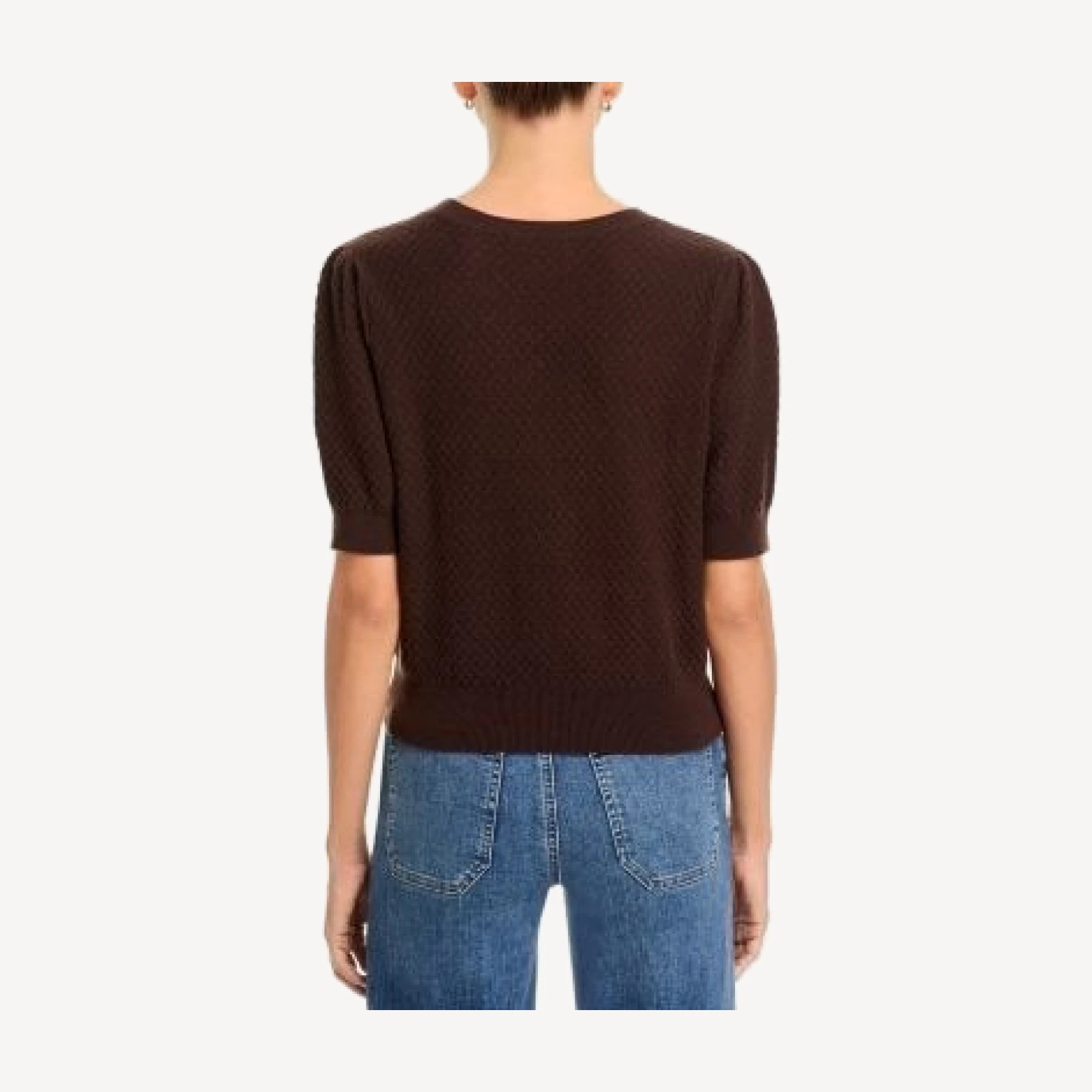 Frame The Cashmere Gathered Puff Sleeve Sweater