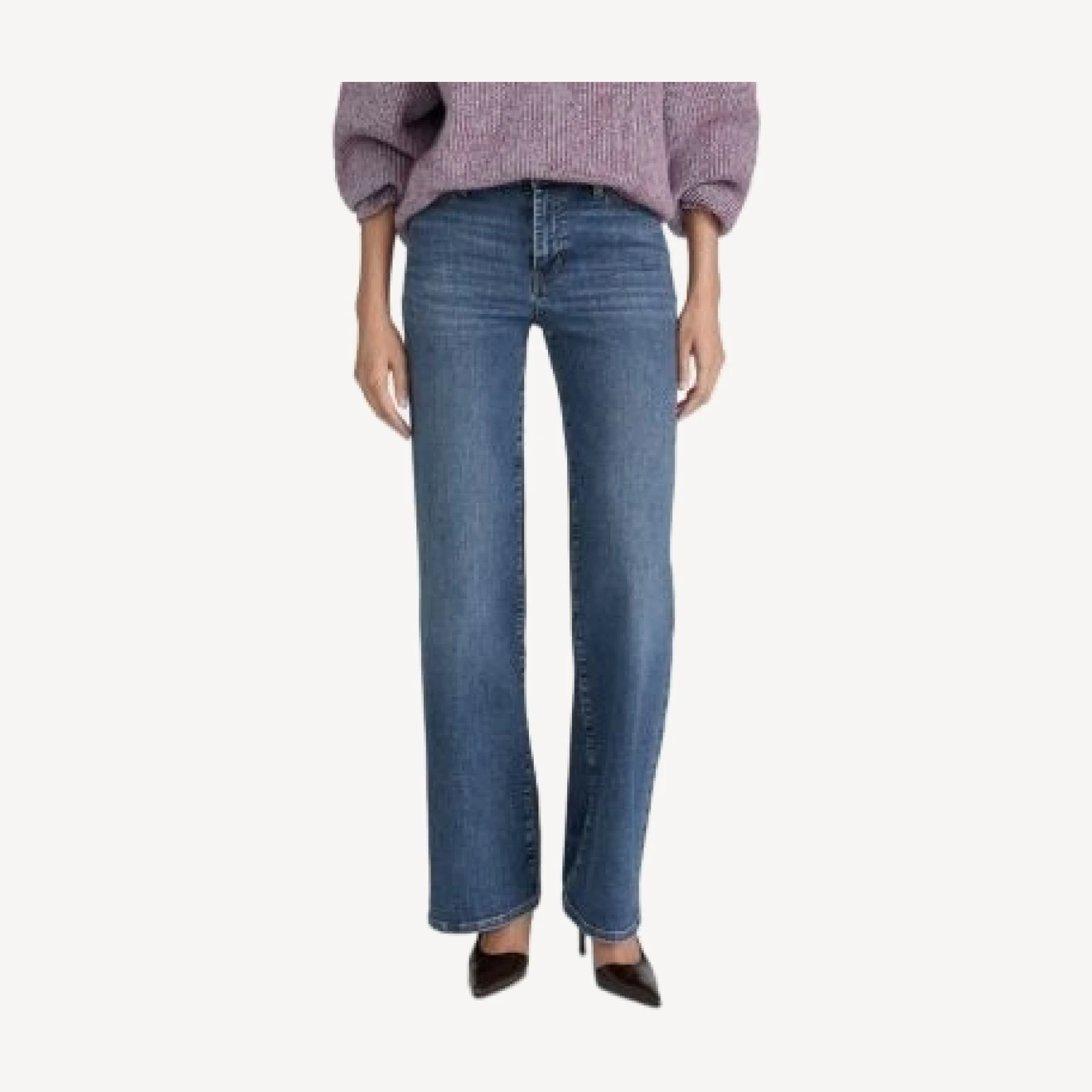 Frame Le Slim High Rise Palazzo Wide Leg Jeans in Eira