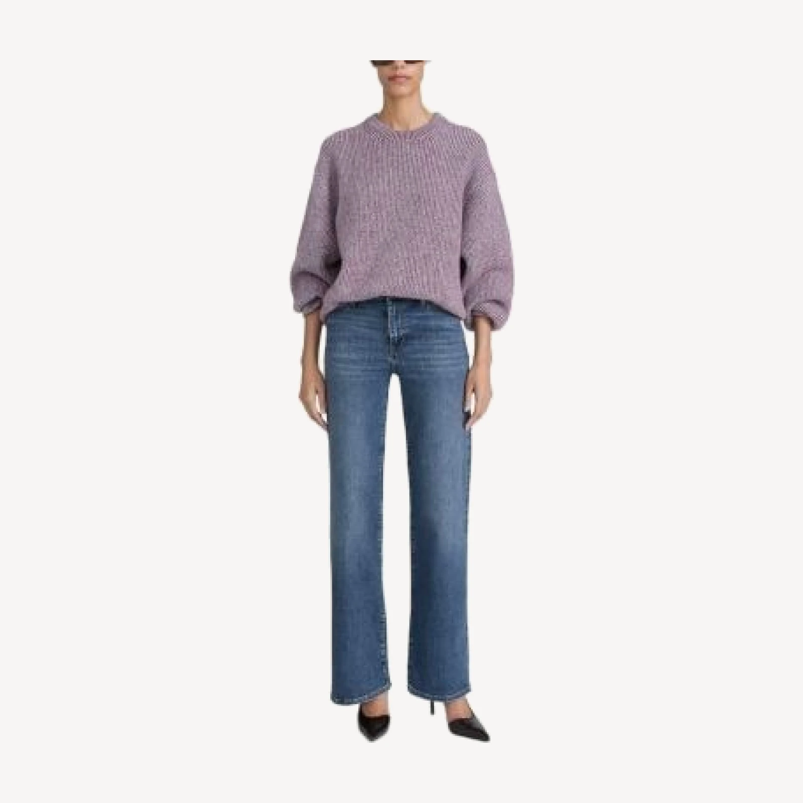 Frame Le Slim High Rise Palazzo Wide Leg Jeans in Eira