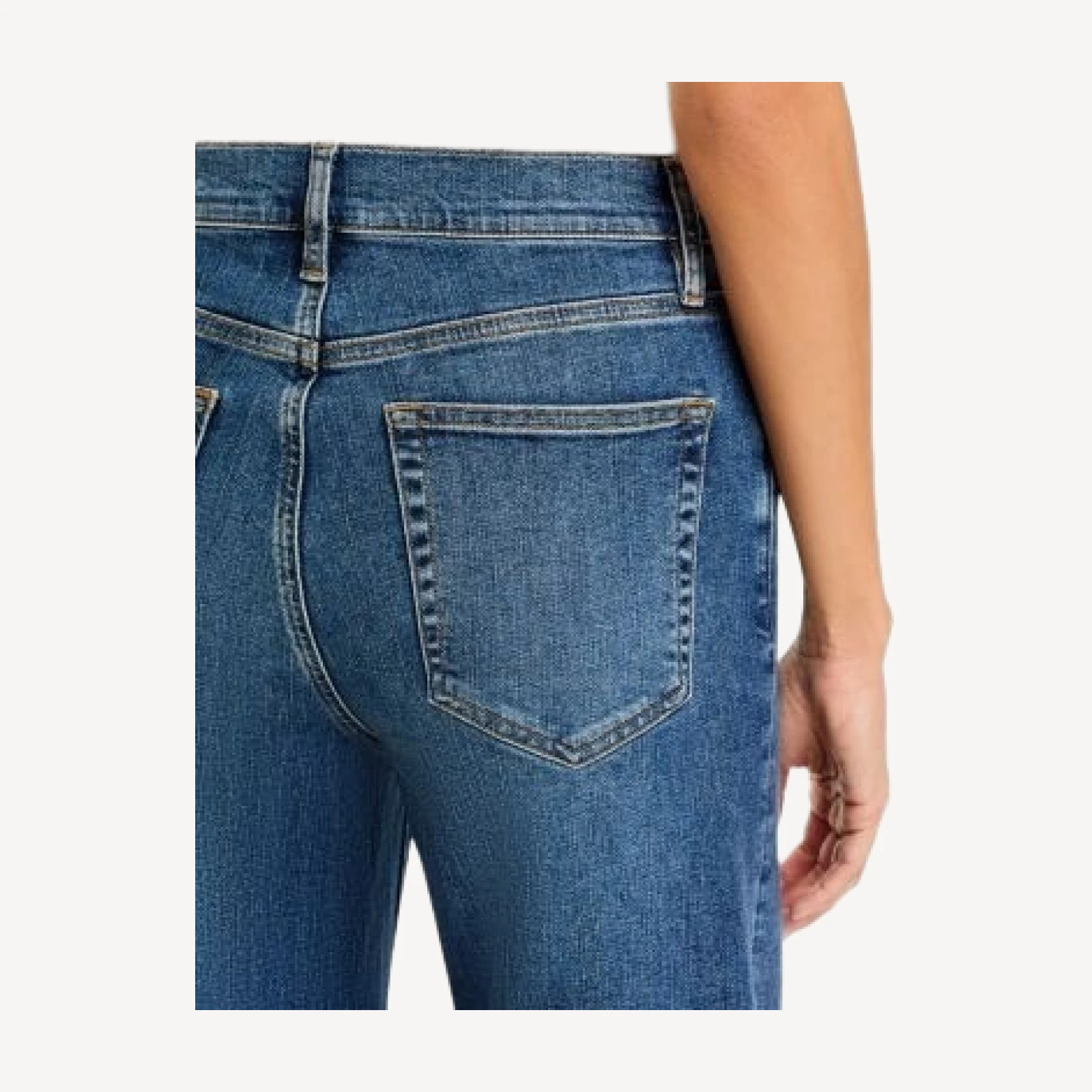 Frame The Palace High Rise Wide Leg Jeans in Medium Blue