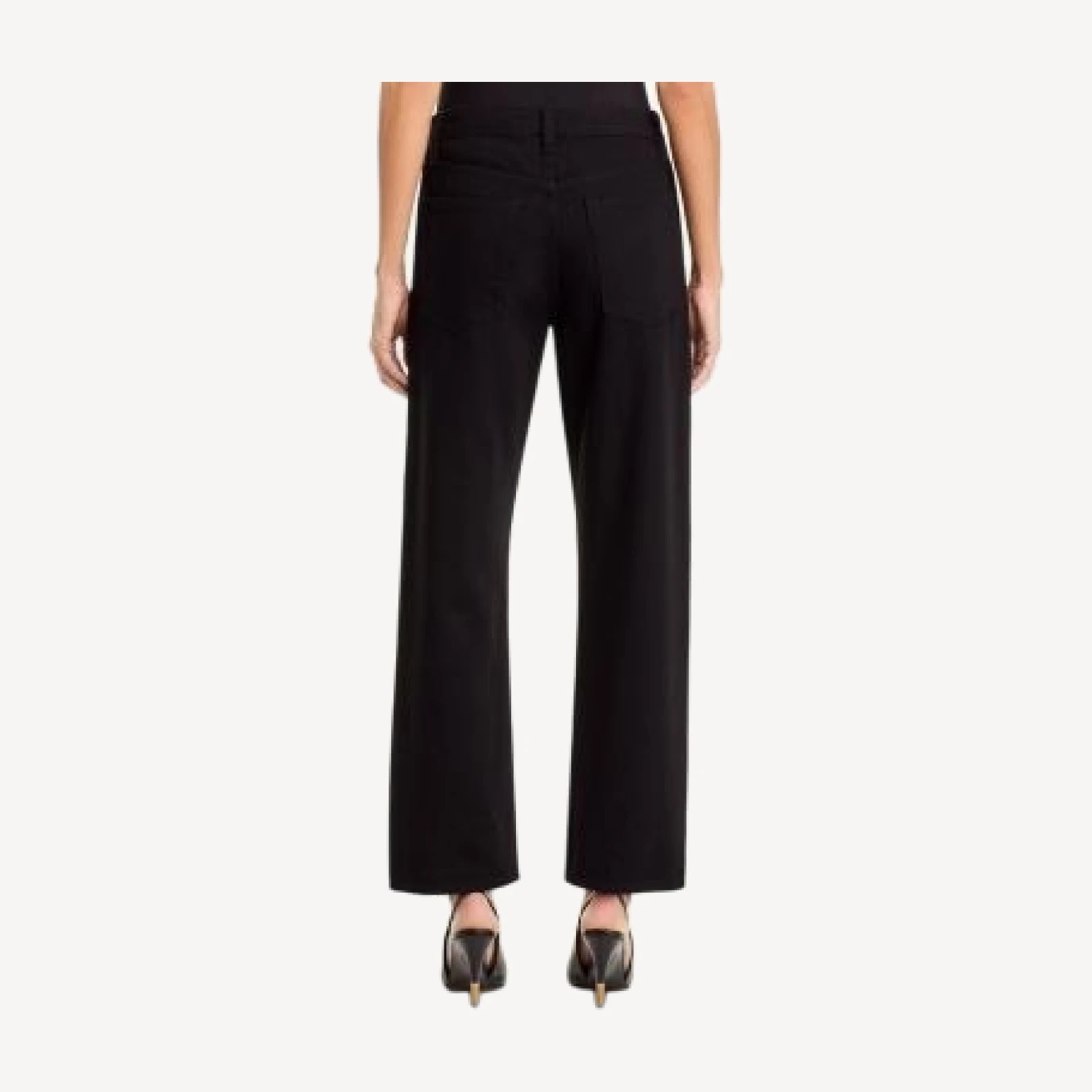 Frame The Essential High Rise Straight Jeans in Black