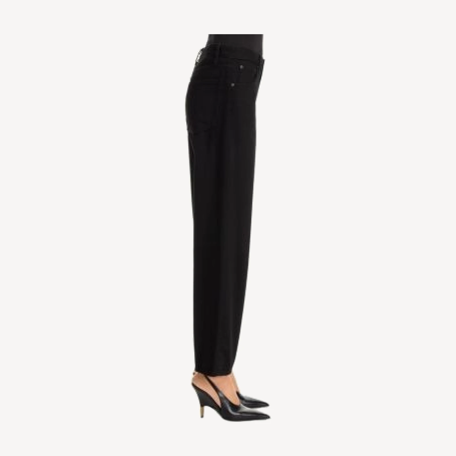 Frame The Essential High Rise Straight Jeans in Black