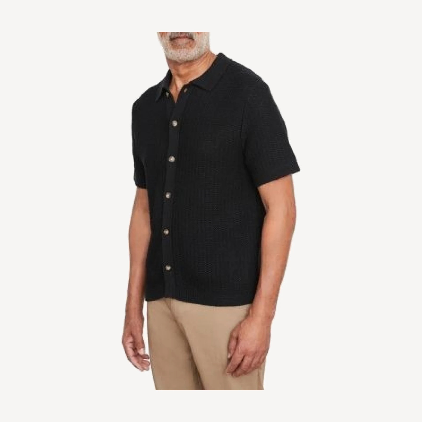 Vince Crochet Button Front Short Sleeve Shirt