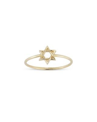 Bloomingdale's Fine Collection Star of David Ring in 14K Yellow Gold