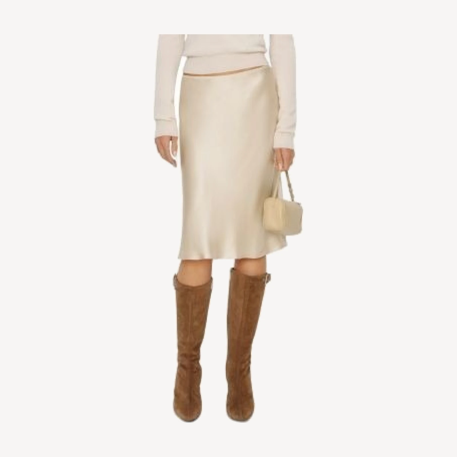 Reformation Layla Silk Knee Length Skirt
