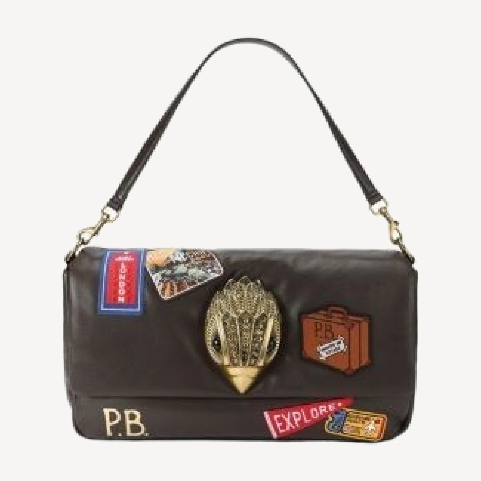 Kurt Geiger London Paddington Bear Macro Oxford Leather Shoulder Bag