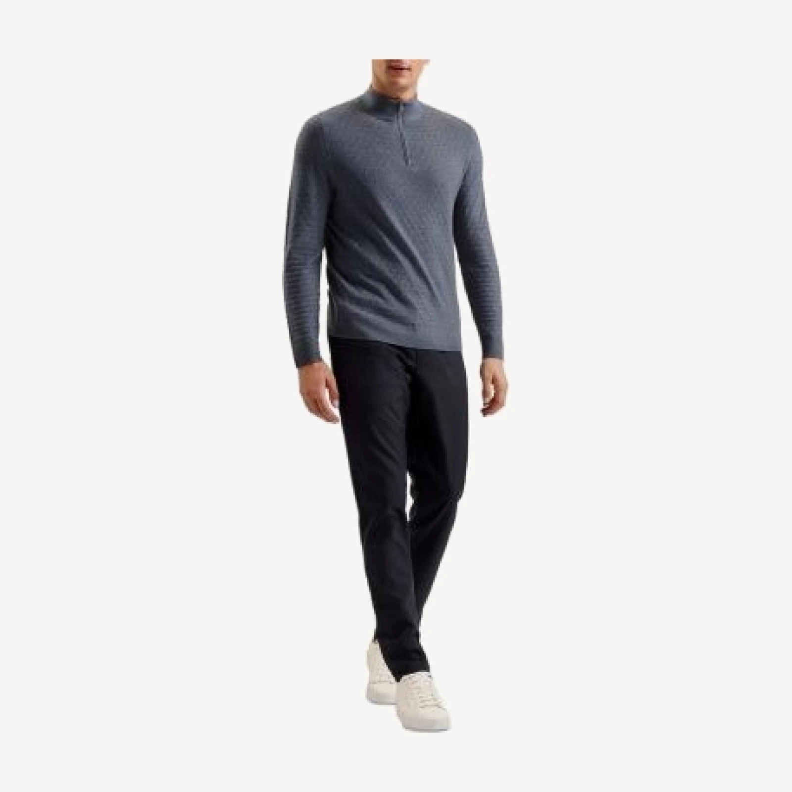 Ted Baker T Stitch Quarter Zip Pullover Sweater