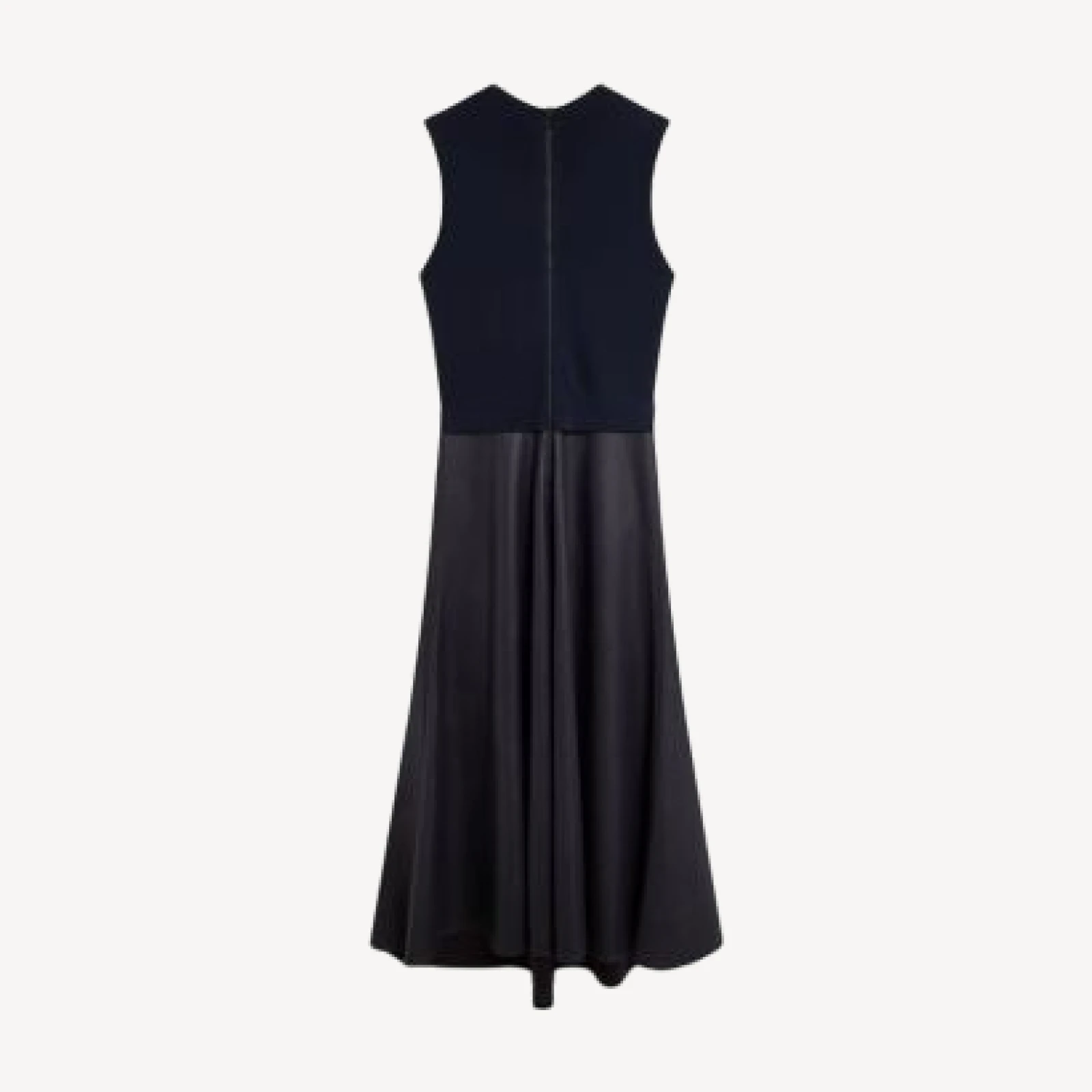Ted Baker Mixed Media Faux Leather Skirt Midi Dress