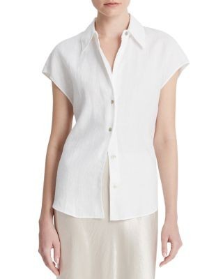 Vince Linen Cap Sleeve Shirt