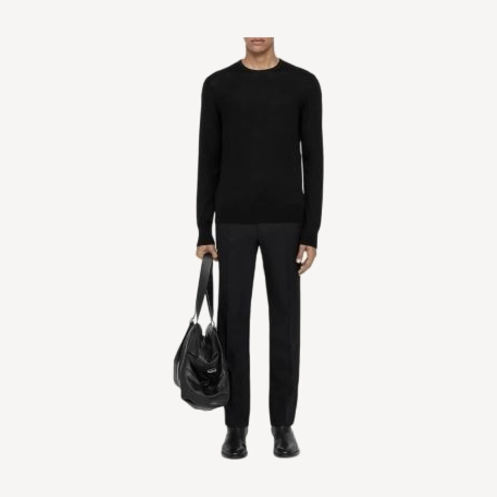 Allsaints Nate Fine Gauge Merino Wool Crewneck Sweater