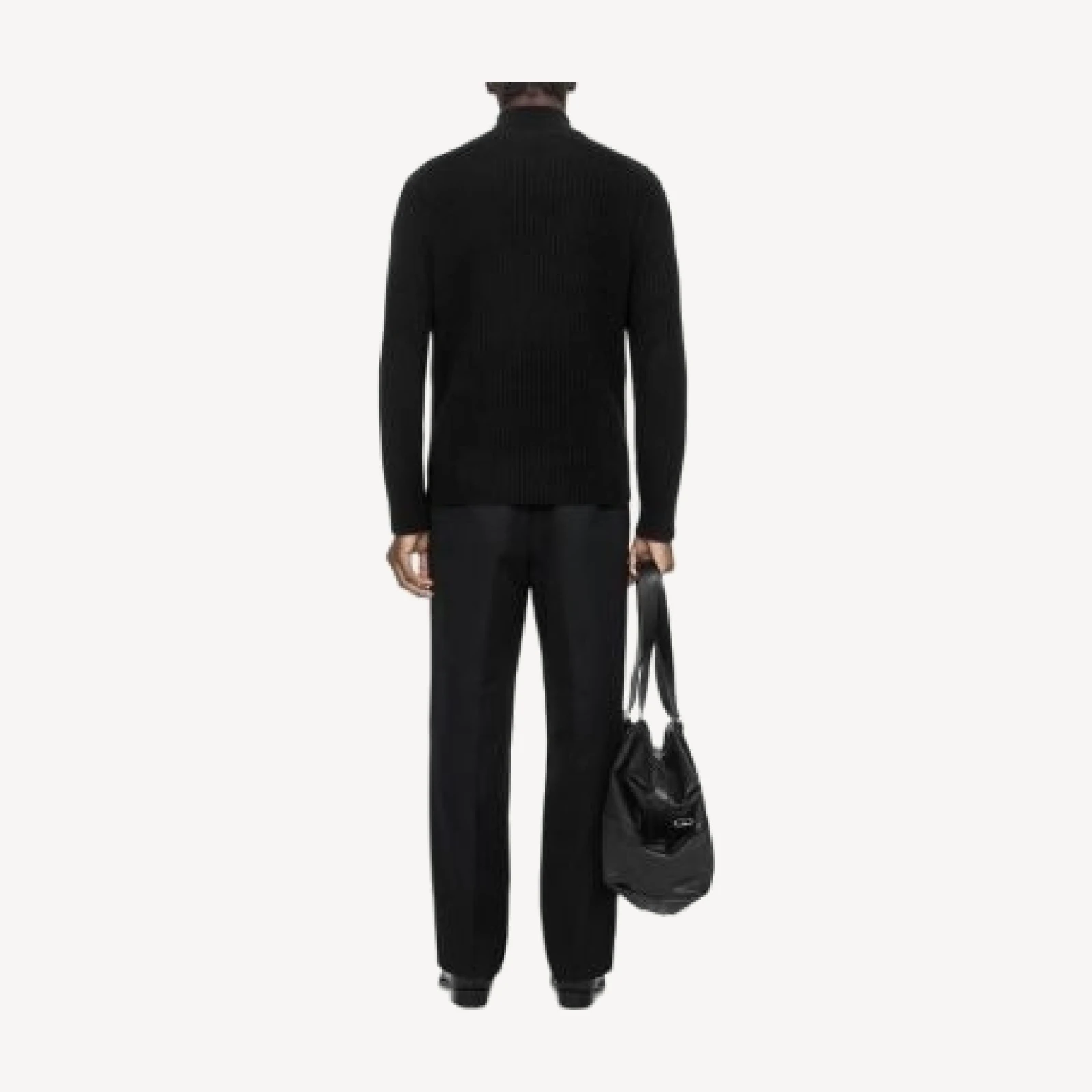 Allsaints Enzo Cashmere Ribbed Funnel Neck Sweater