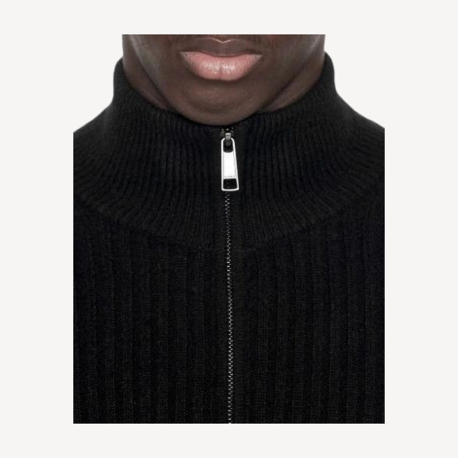 Allsaints Enzo Cashmere Ribbed Funnel Neck Sweater