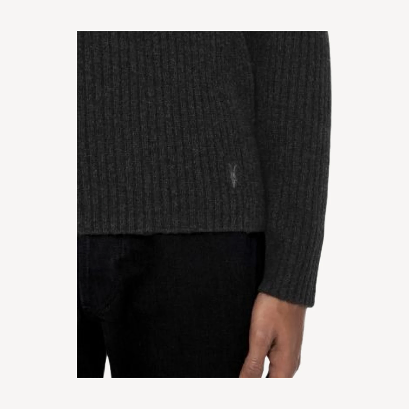 Allsaints Enzo Ribbed Cashmere Crewneck Sweater