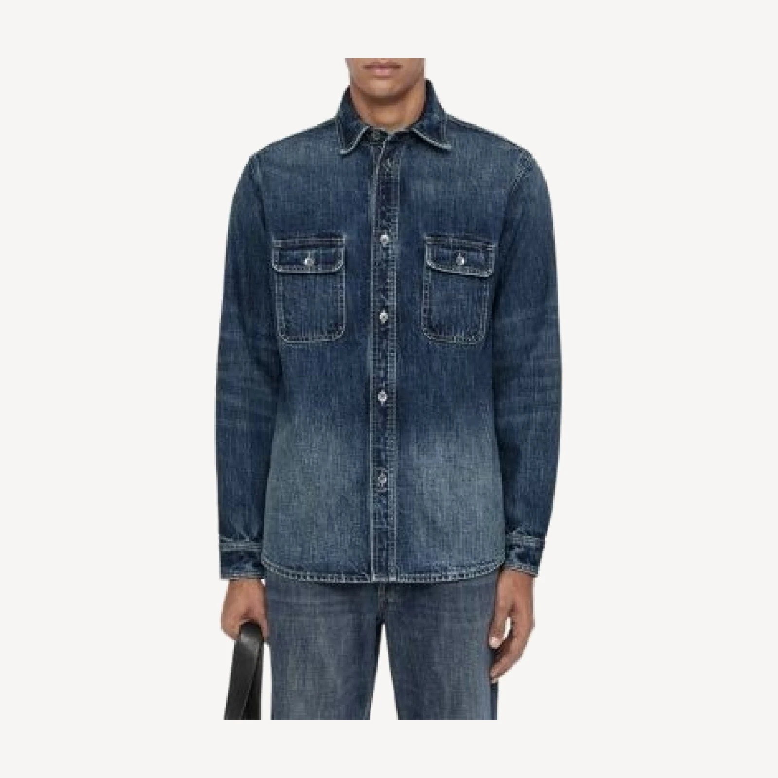 Allsaints Alton Regular Fit Denim Overshirt
