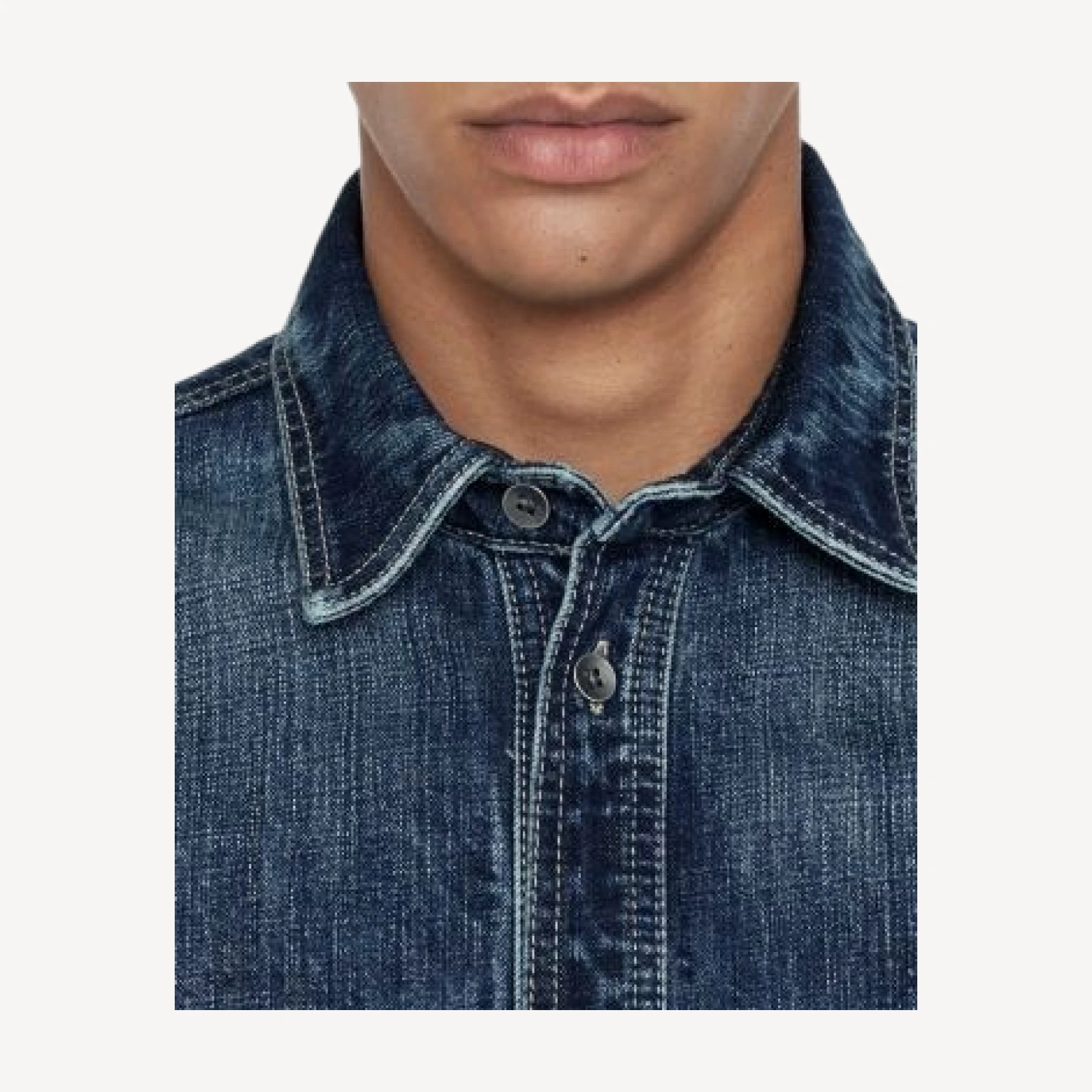 Allsaints Alton Regular Fit Denim Overshirt