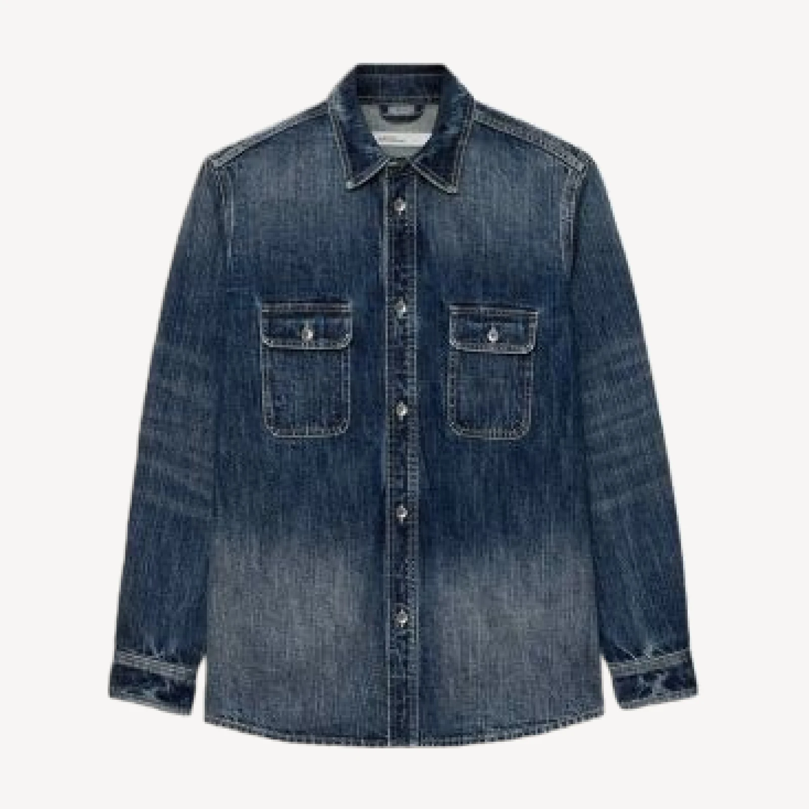 Allsaints Alton Regular Fit Denim Overshirt