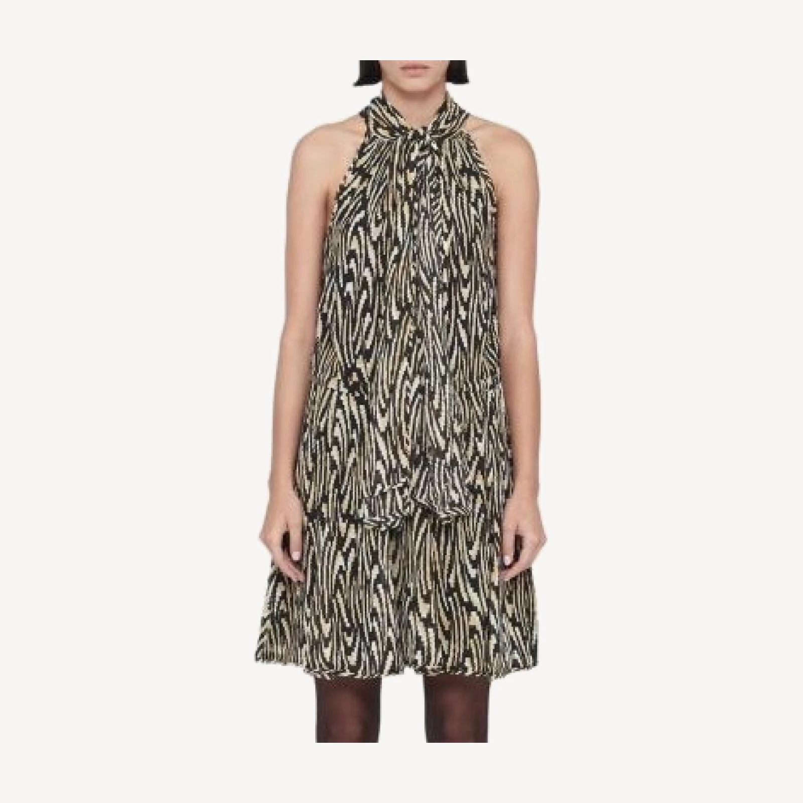 Allsaints Minna Halter Tie Neck Dress
