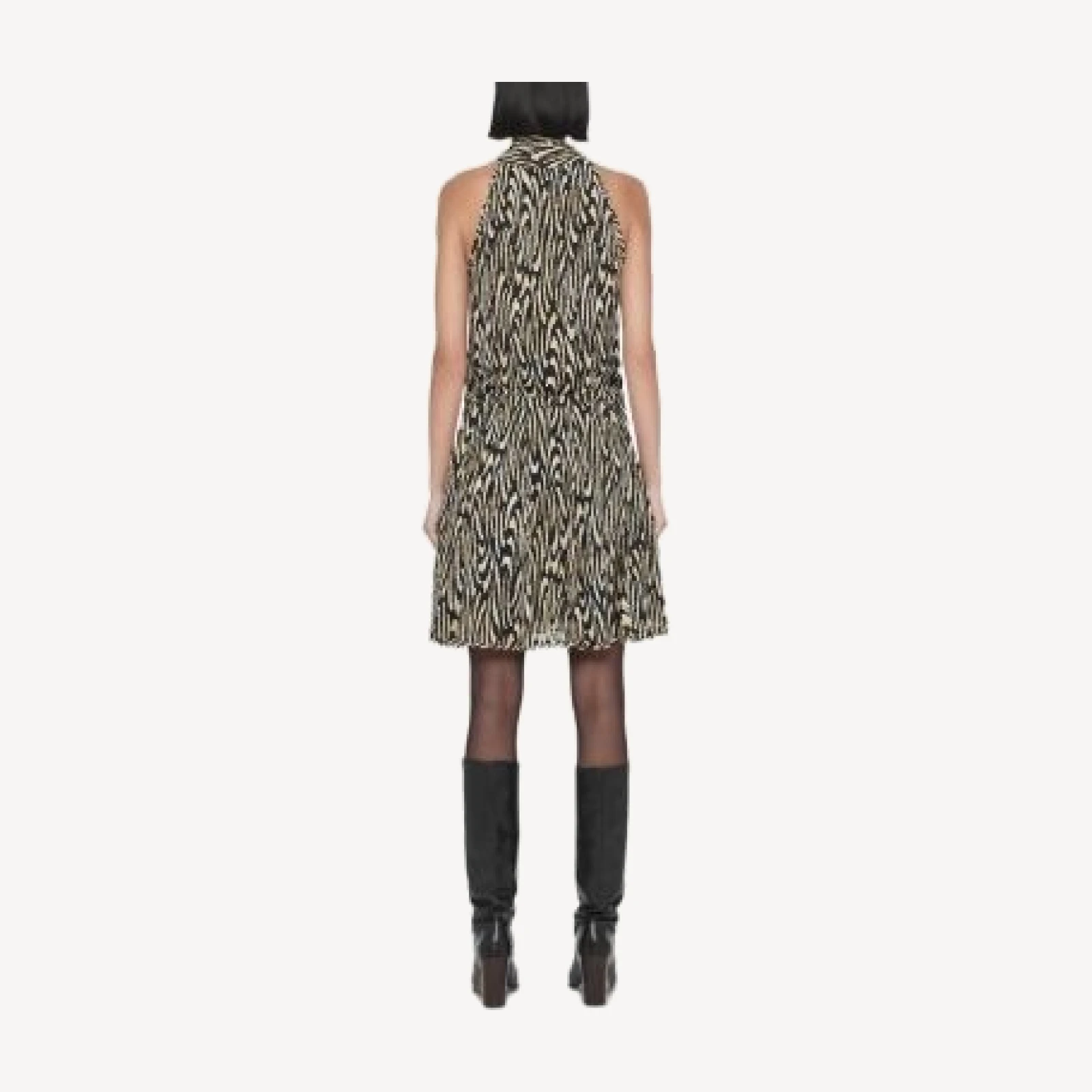 Allsaints Minna Halter Tie Neck Dress