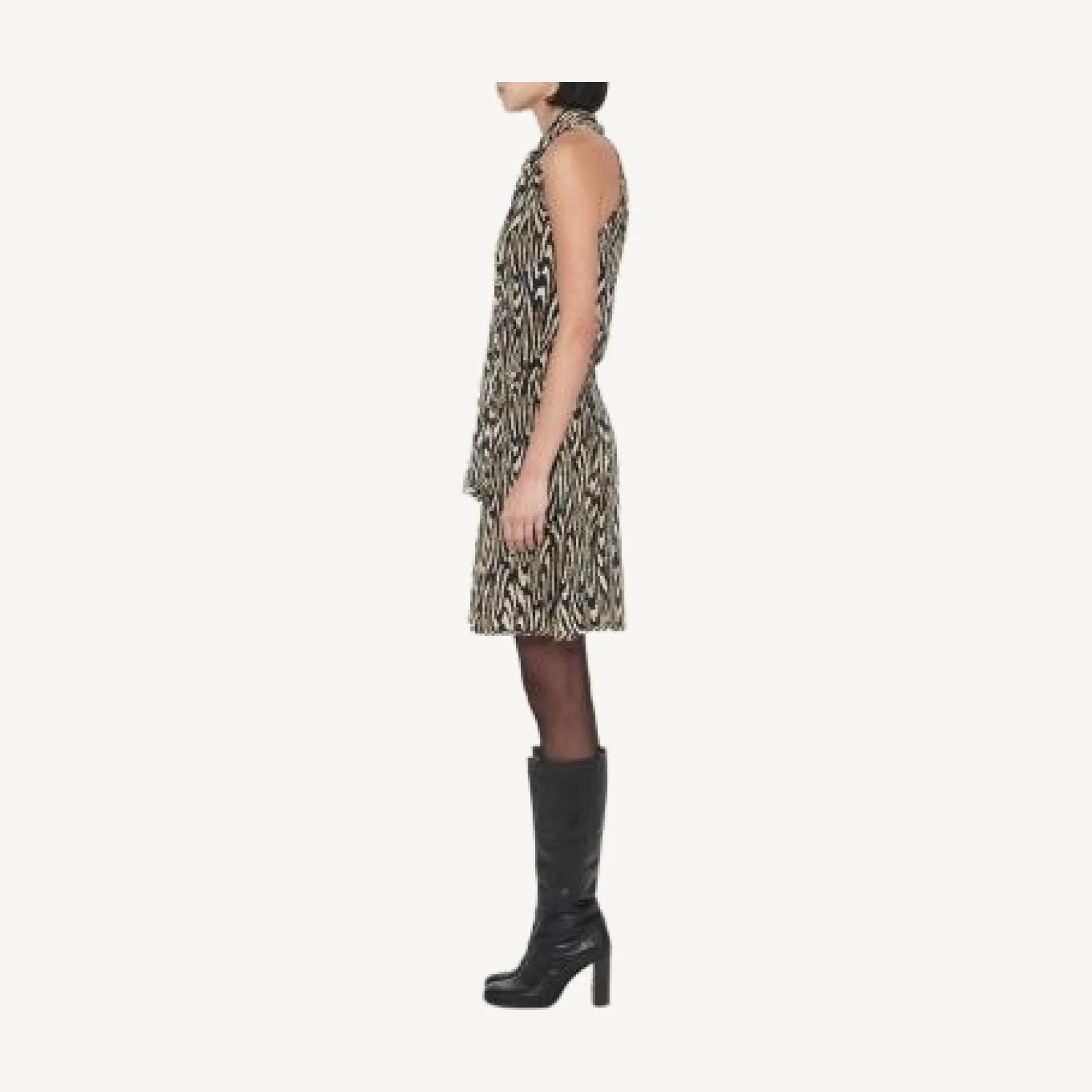 Allsaints Minna Halter Tie Neck Dress
