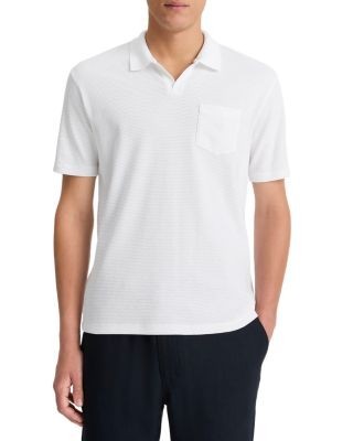 Vince Mesh Knit Johnny Collar Polo Shirt