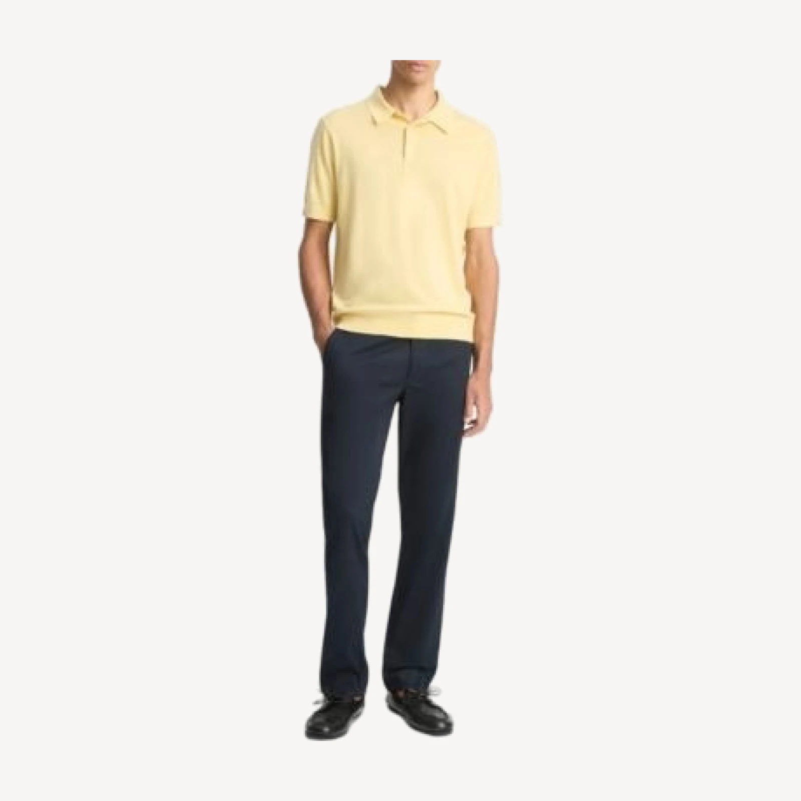 Vince Wool Cashmere Short Sleeve Polo Shirt