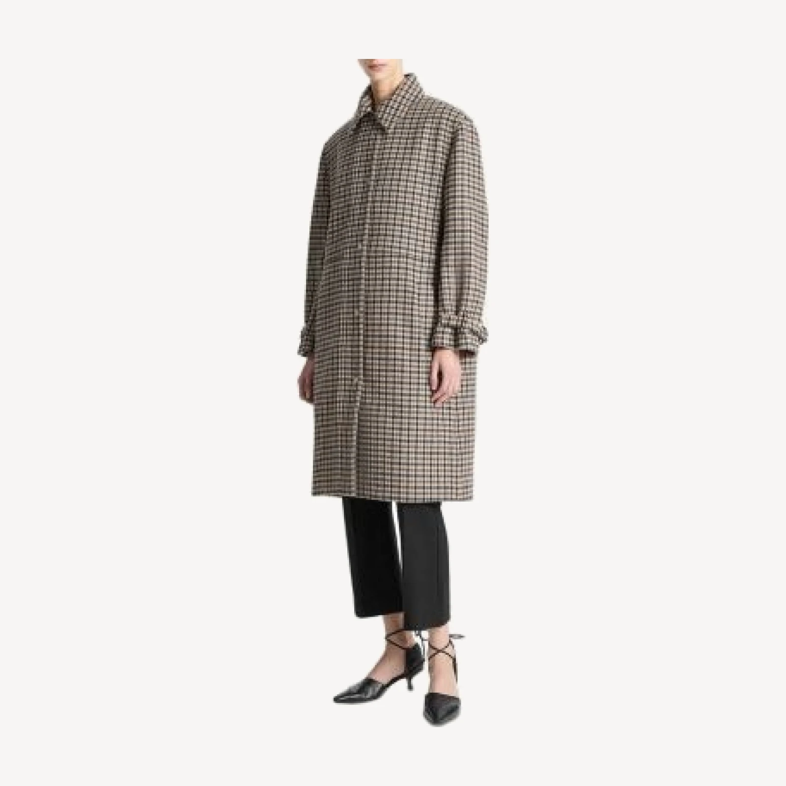 Vince Plaid Car Coat