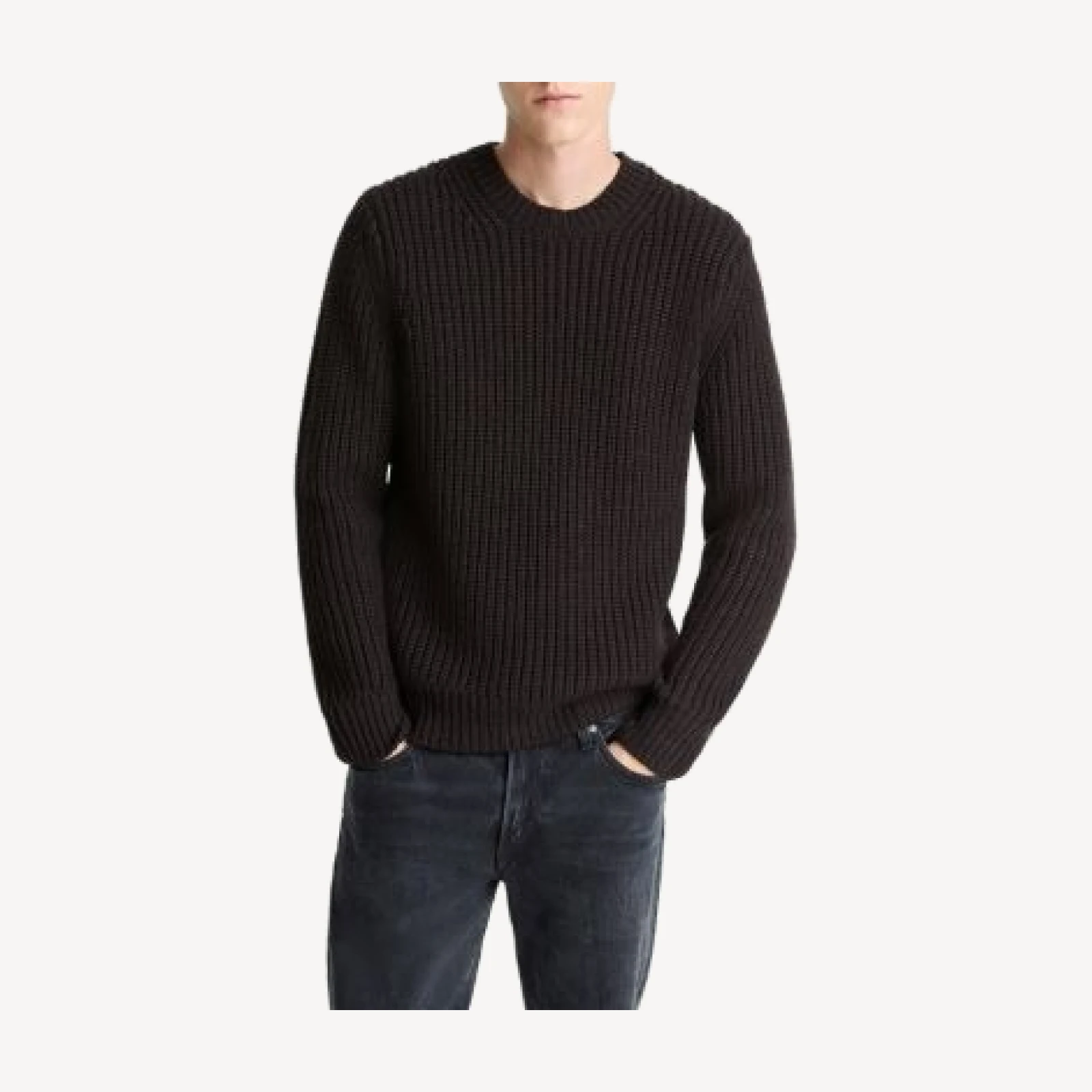 Vince Merino Wool Utility Shaker Sweater