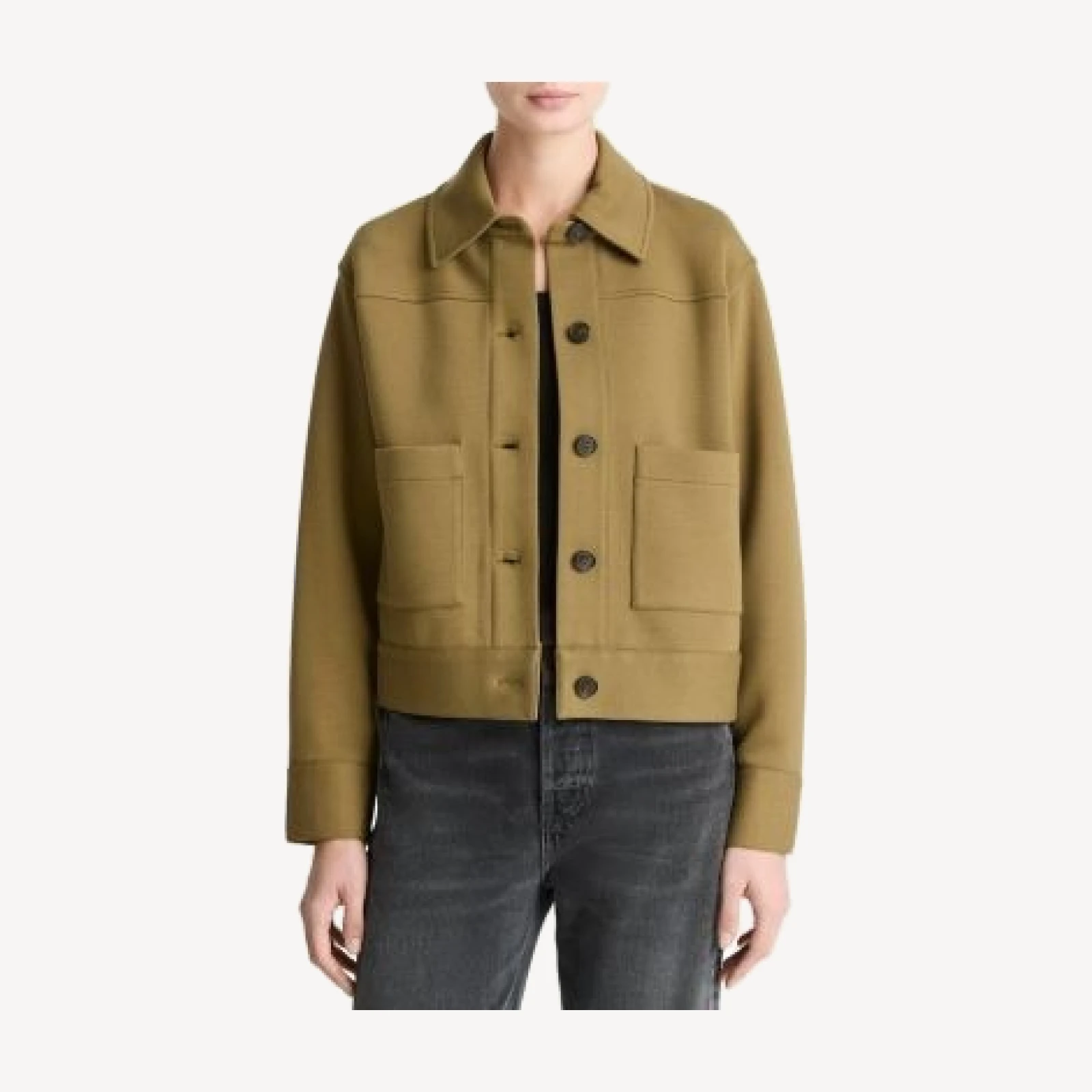 Vince Cropped Patch Pocket Jacket